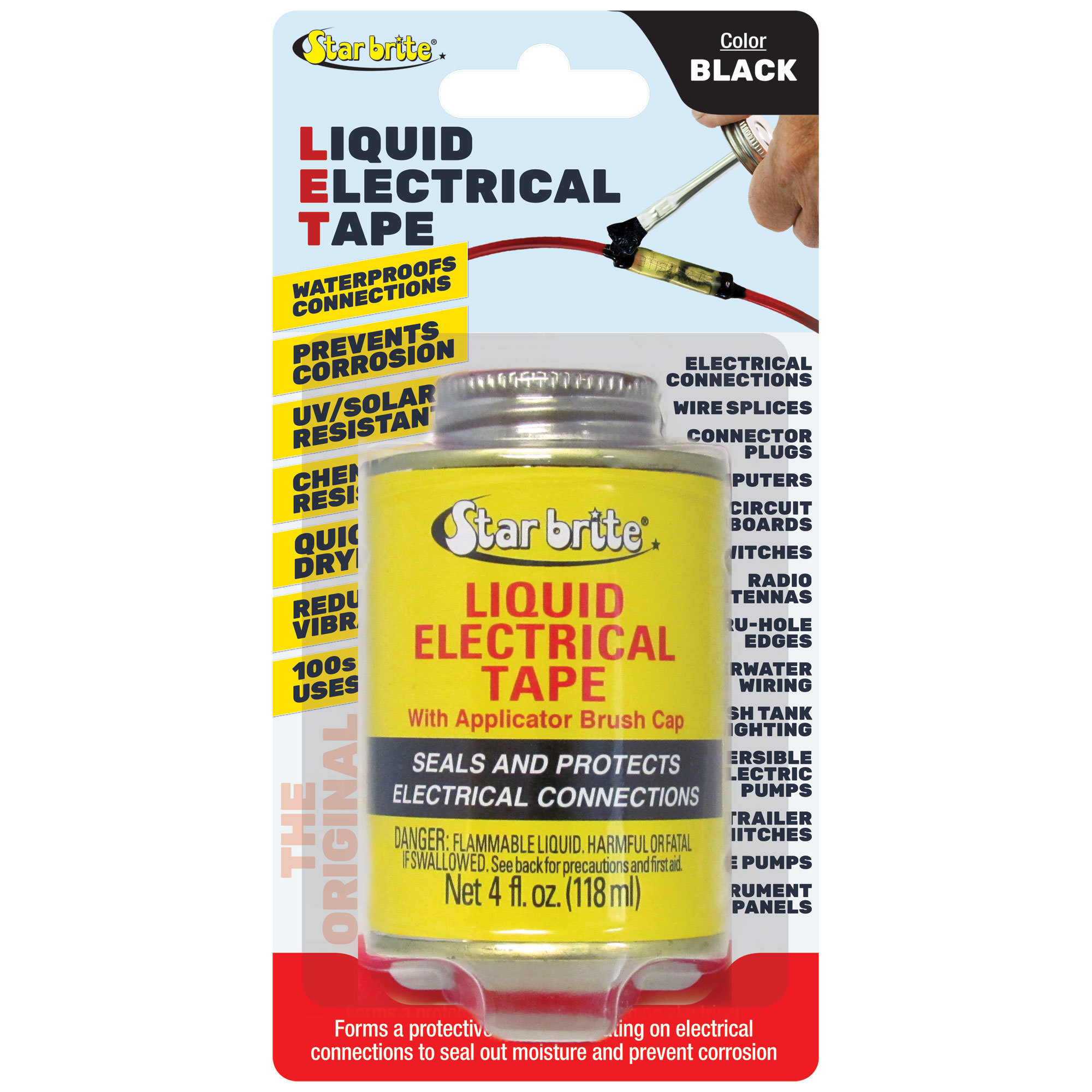 StarBrite, Liquid Electrical Tape Black 4 oz, Model 084104B