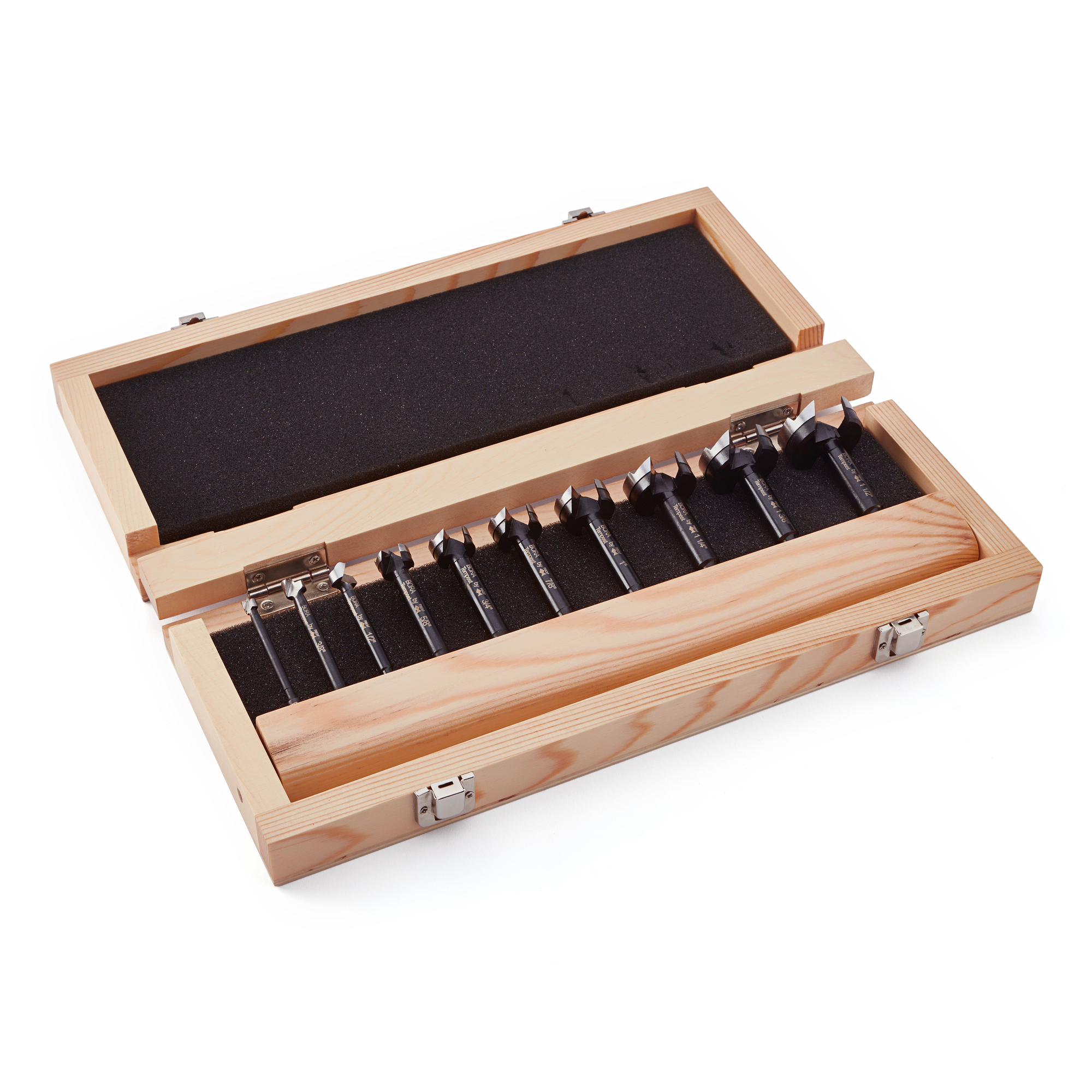 BORA, Tempest Forstner Bit: 10 Pc Set in Wood Box, Included (qty.) 1 Model BFB-009874