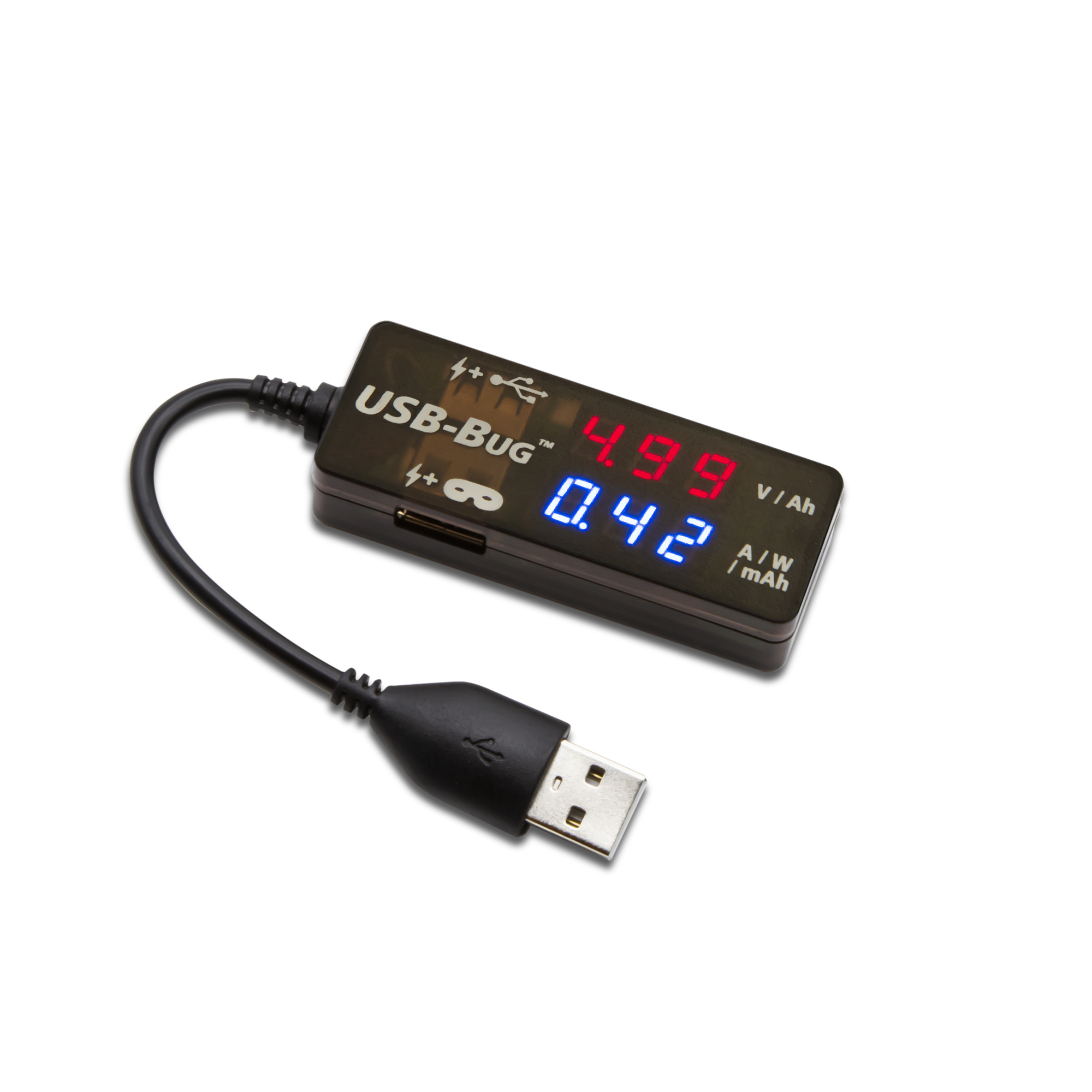 Triplett, Inline USB Tester, dual charging ports and masking, Model USB-BUG