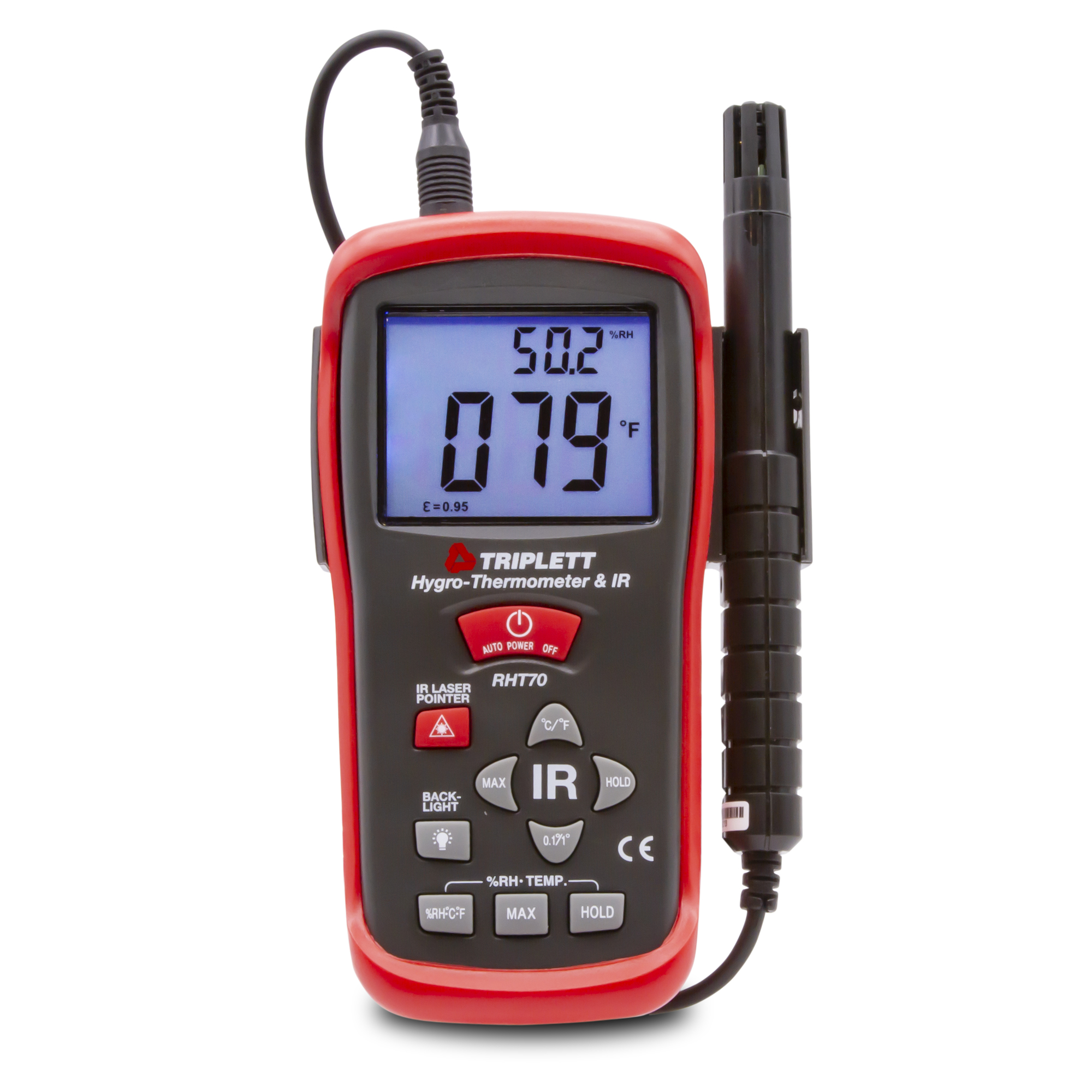 Triplett, Hygro-Thermometer + Infrared Thermometer, Model RHT70