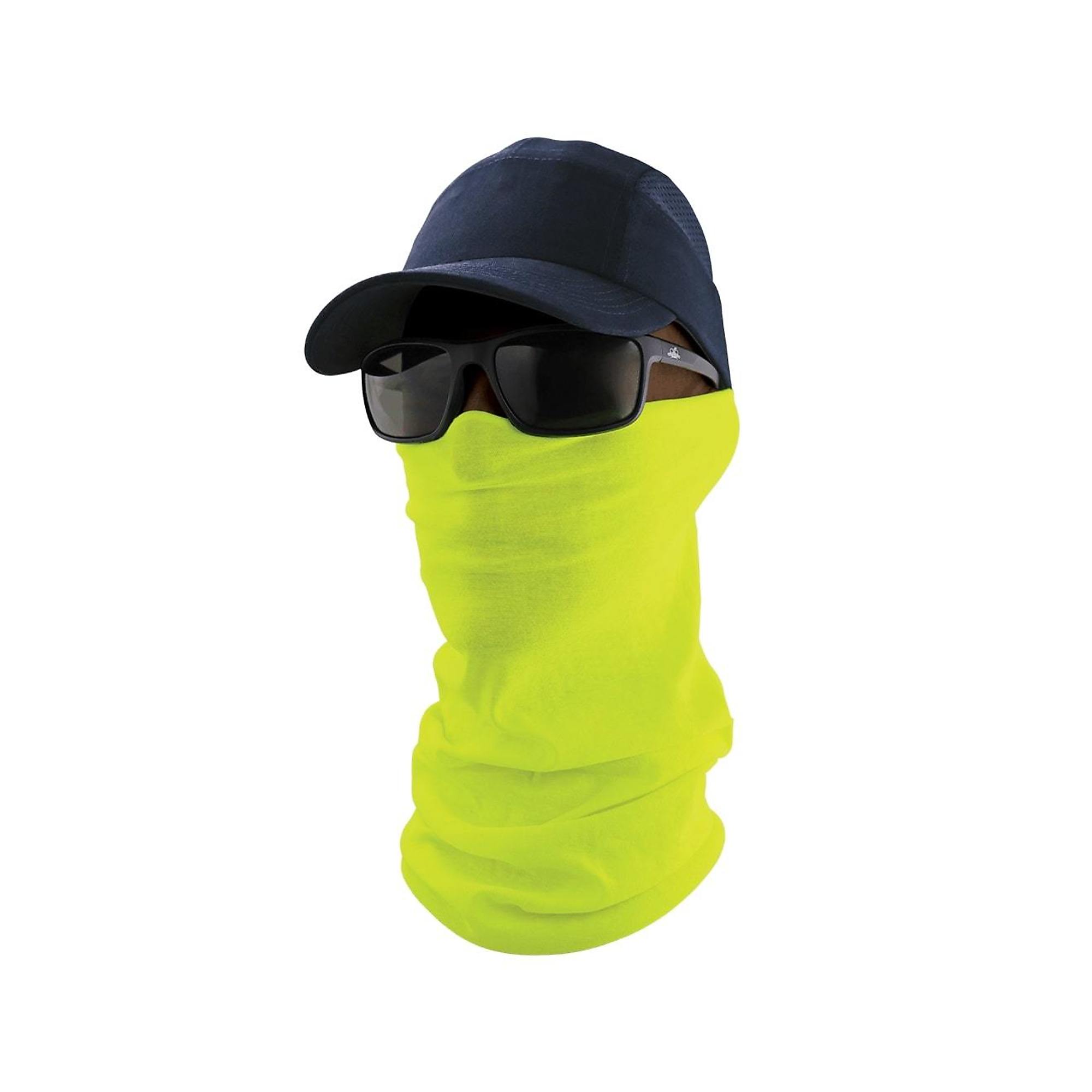 FrogWear, Hi-Vis Yellow/Green, Multi-Function Neck Gaiters, Size One Size, Material Polyester Spandex, Model NG-201