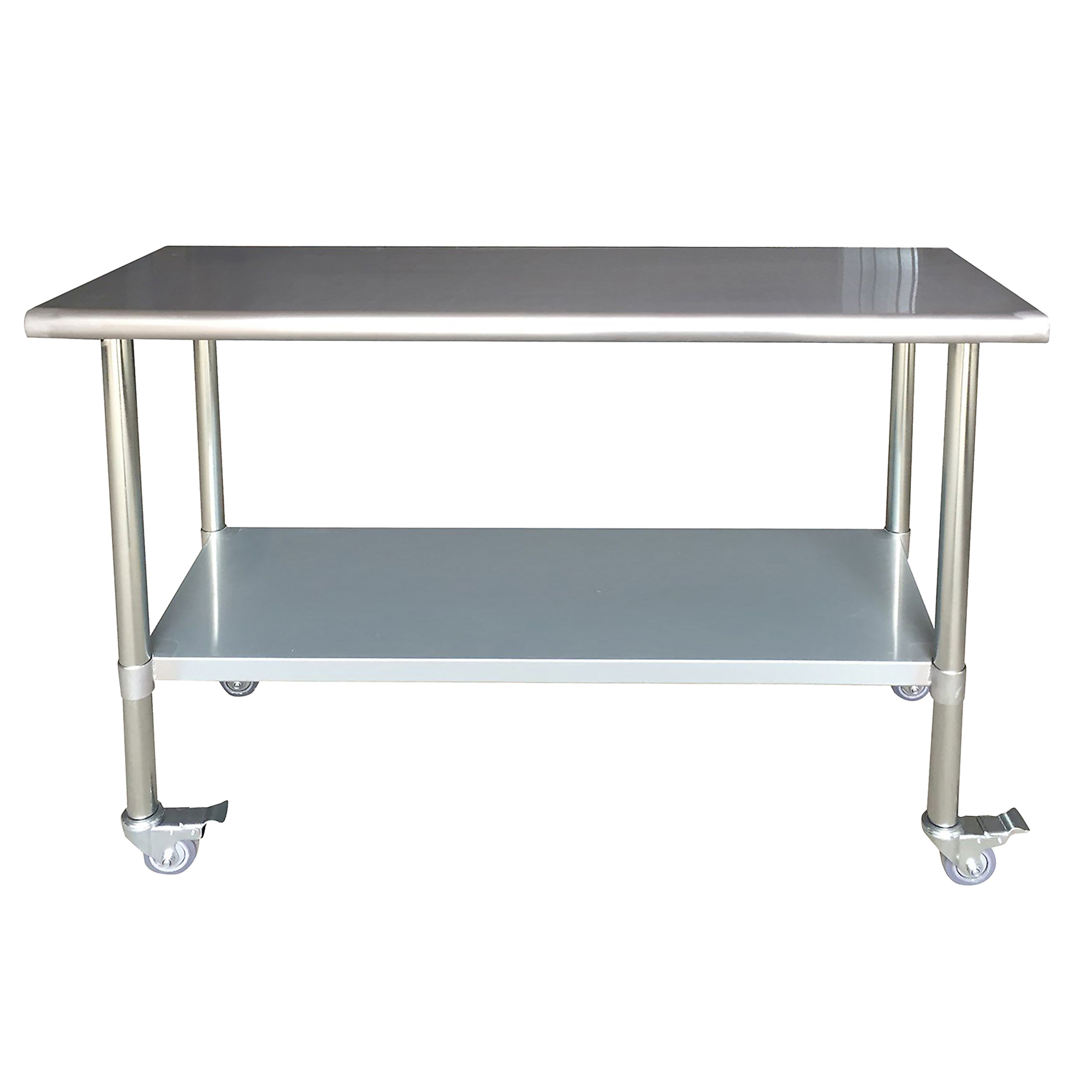 Sportsman Series, Stainless Steel Work Table with Casters 24 x 60Inch, Width 35 in, Height 24 in, Model SSWTWC60