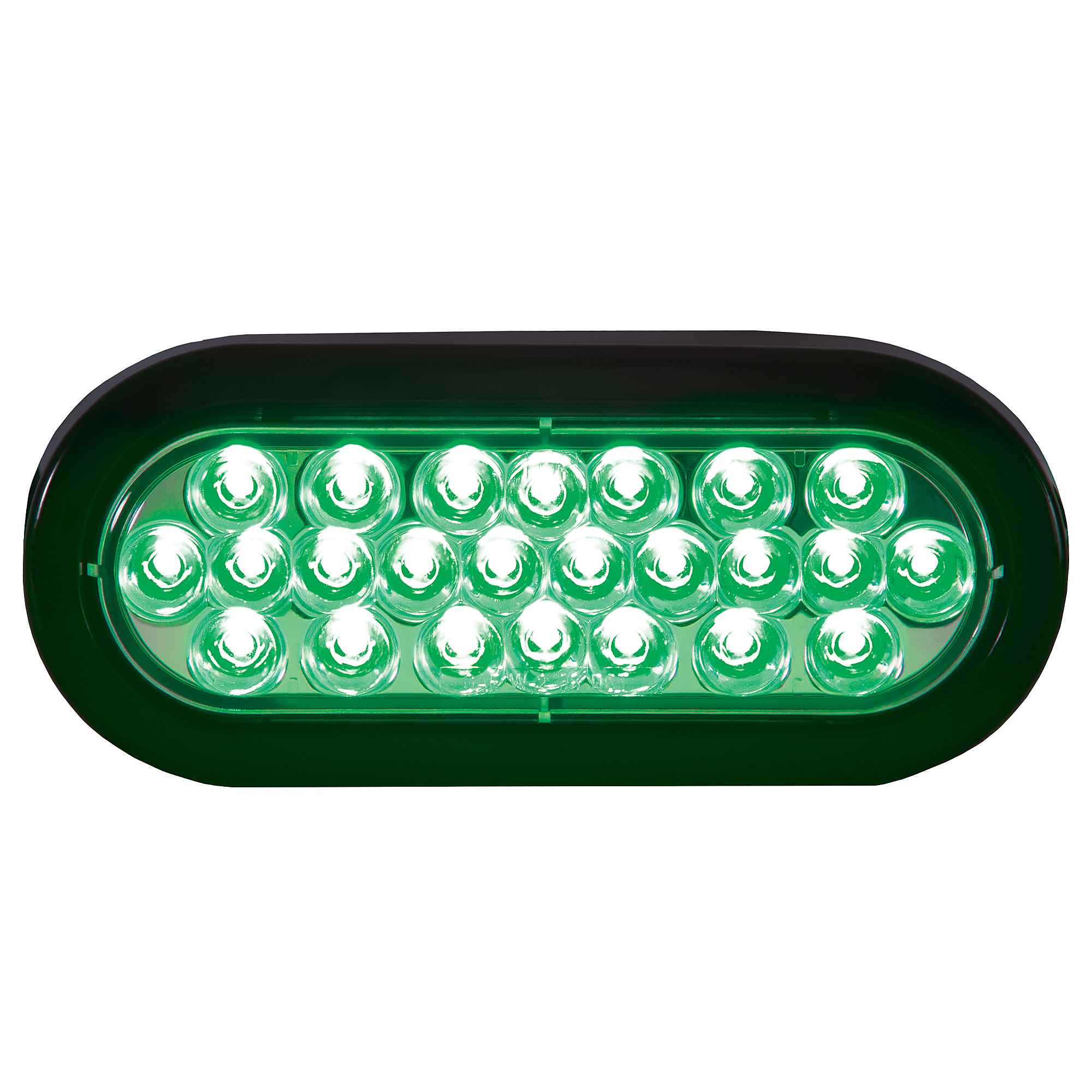 Buyers Products, Green 6Inch Oval Recessed LED Strobe Light, Light Type LED, Lens Color Green, Included (qty.) 1 Model SL66GO