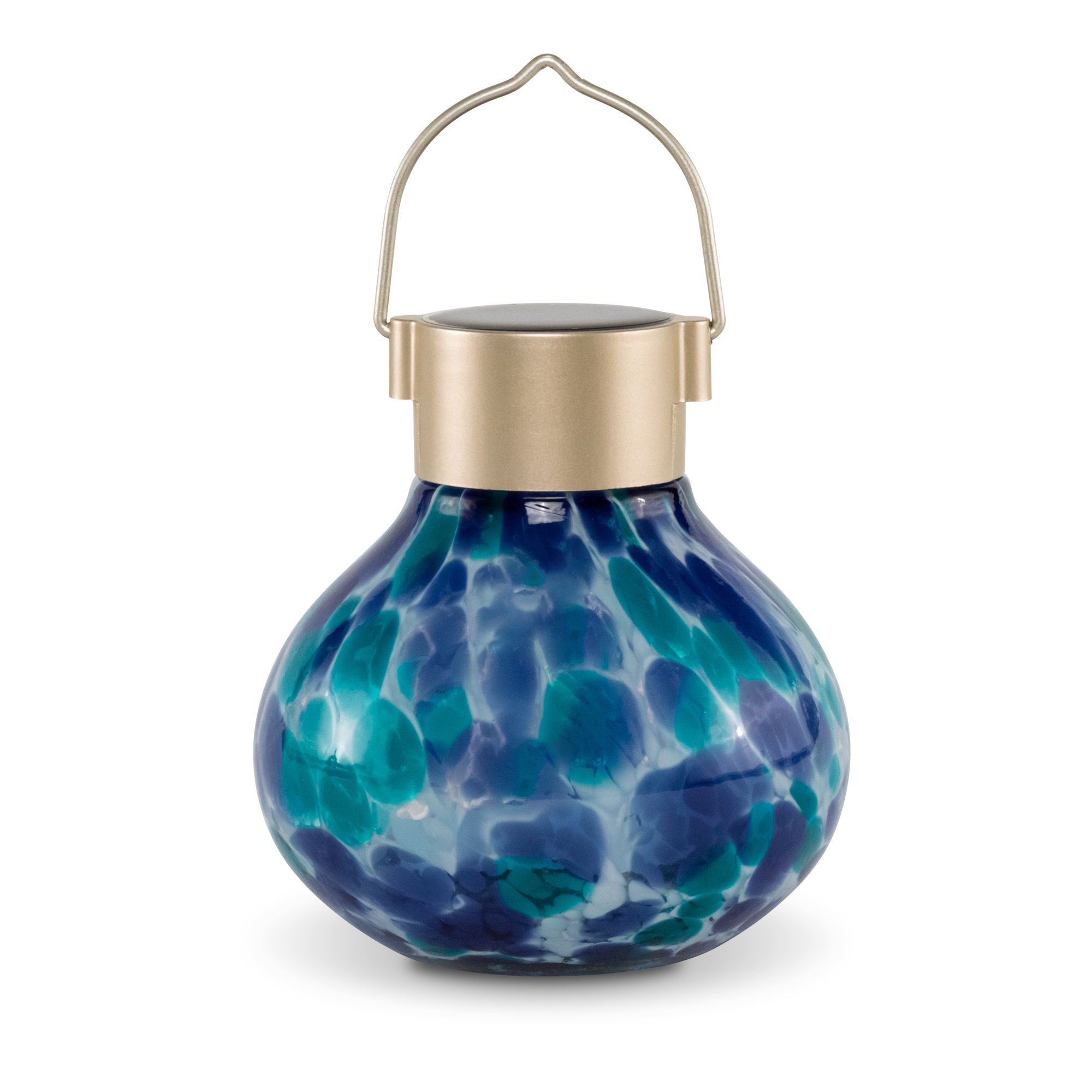 Allsop Home and Garden, Solar Glass Tea Lantern - Tidal Blue, Color Blue, Included (qty.) 1 Model 32462