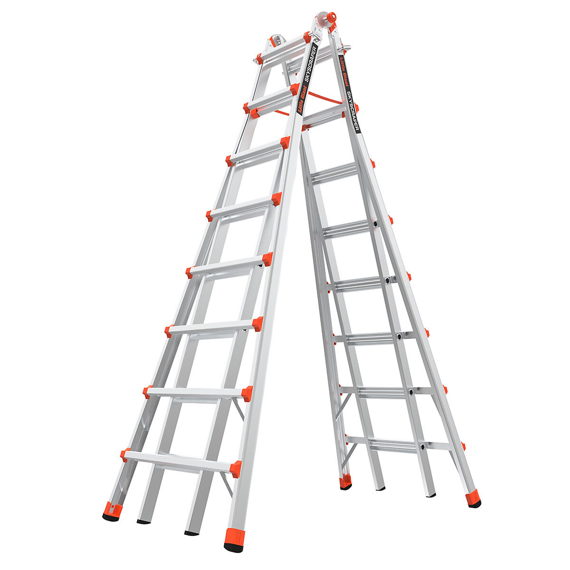 Little Giant Ladder, SKYSCRAPER 15ft. 300lb Alum Adjustable Stepladder, Height 15 ft, Capacity 300 lb, Material Aluminum, Model 10109