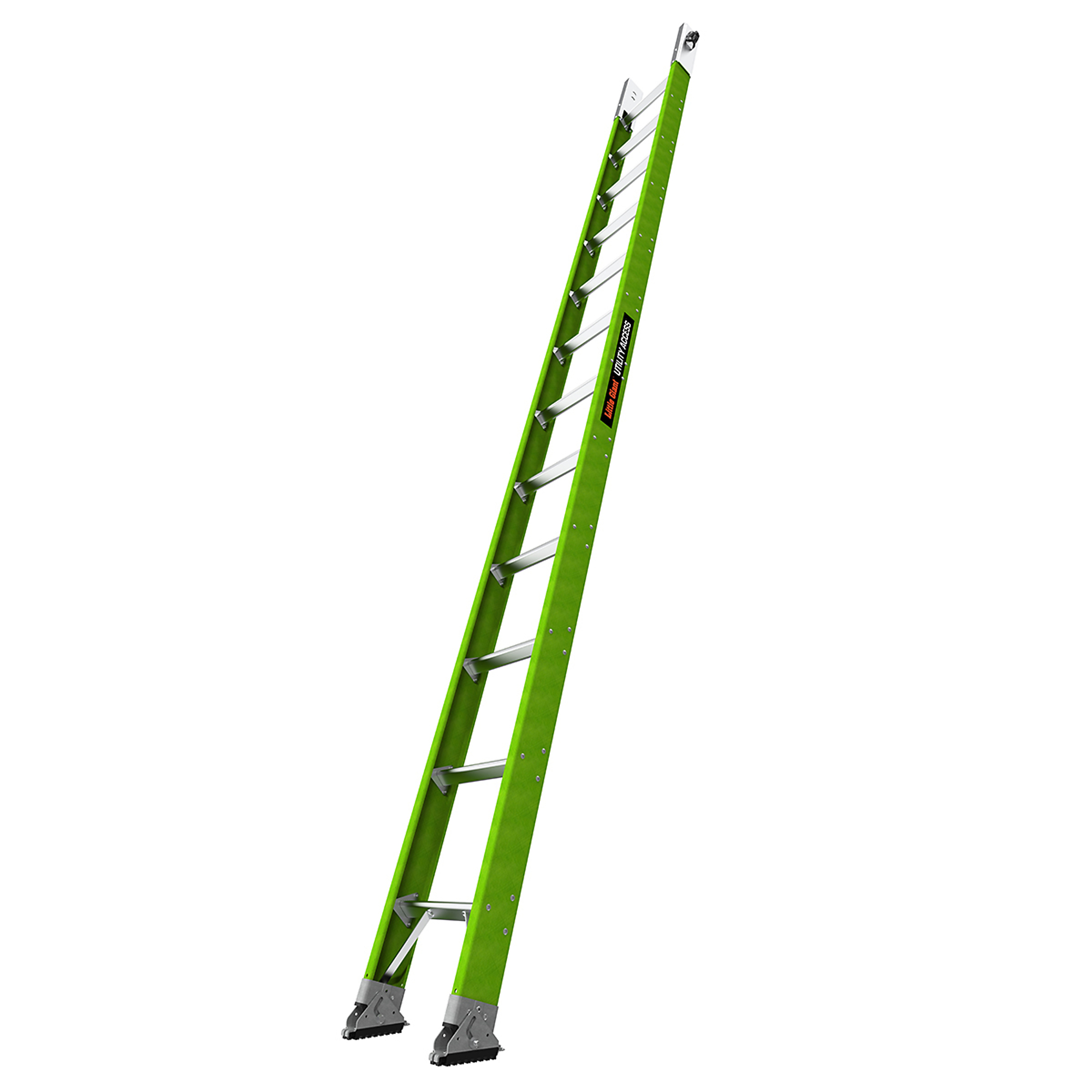 Little Giant Ladder, UNDERGROUND UTILITY ACCESS LADDER 12ft. Base Section, Height 12 ft, Capacity 375 lb, Material Fiberglass, Model 18002-272