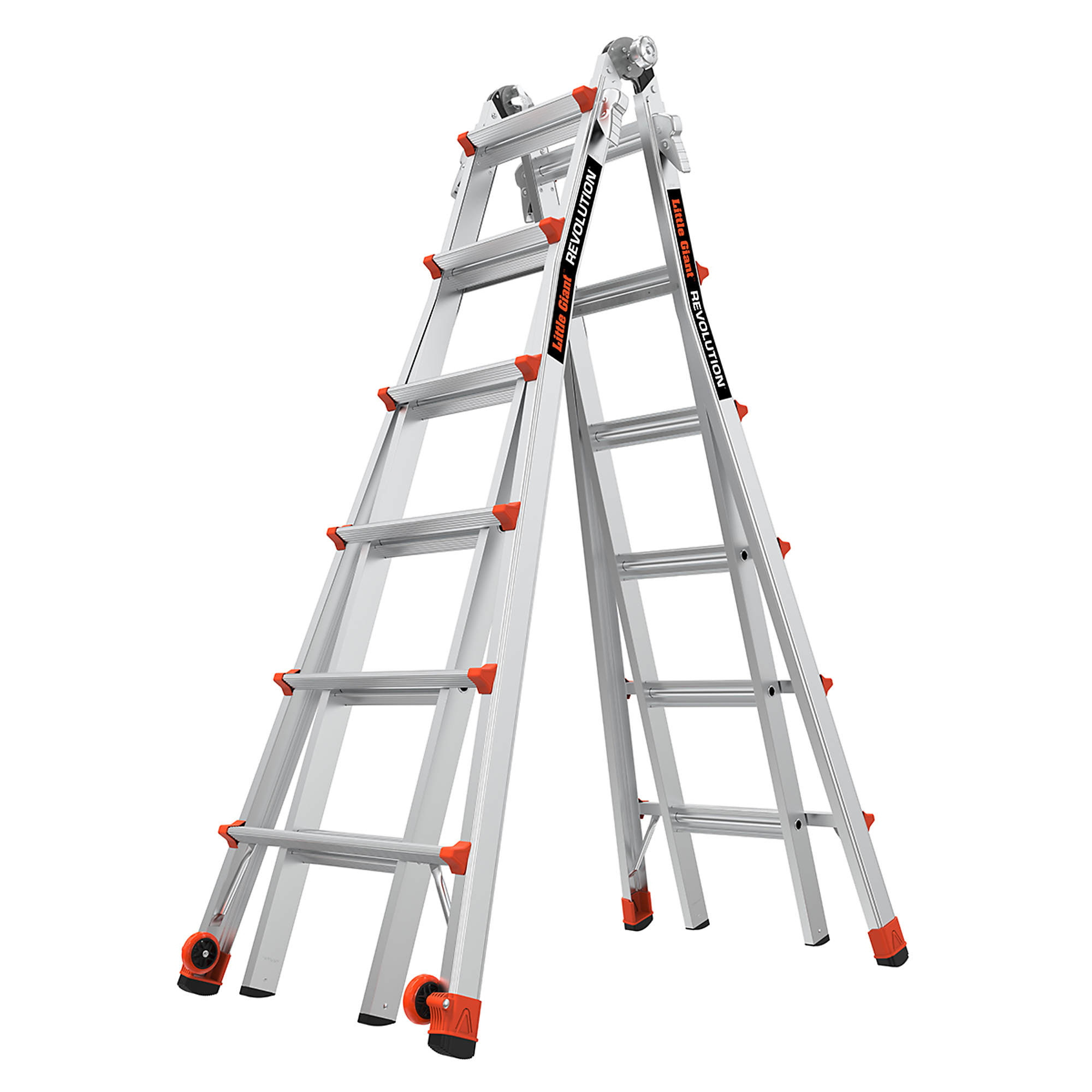 REVOLUTION 26 300lb Alum Articulated Extend Ladder, Height 26 ft, Capacity 300 lb, Material Aluminum, Model - Little Giant Ladder 13126-001