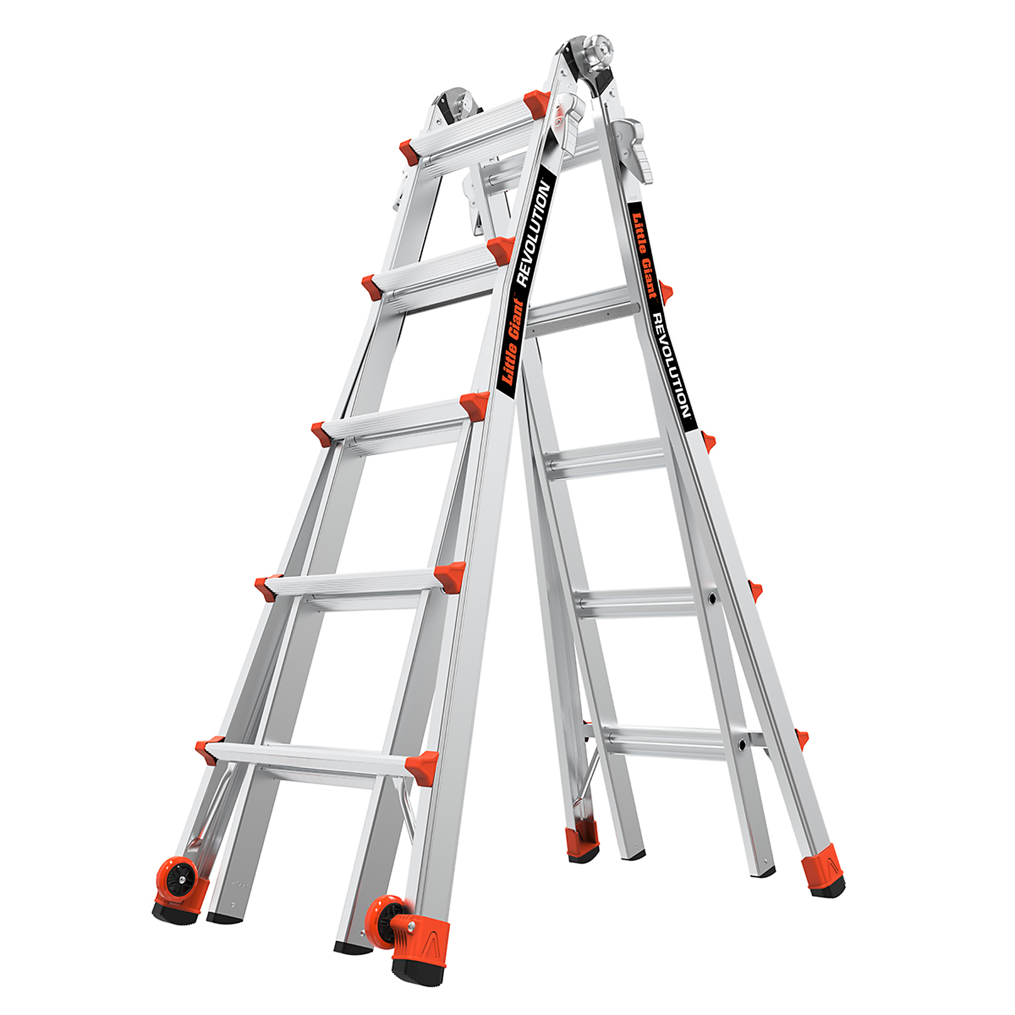REVOLUTION 22 300lb Alum Articulated Extend Ladder, Height 22 ft, Capacity 300 lb, Material Aluminum, Model - Little Giant Ladder 13122-001