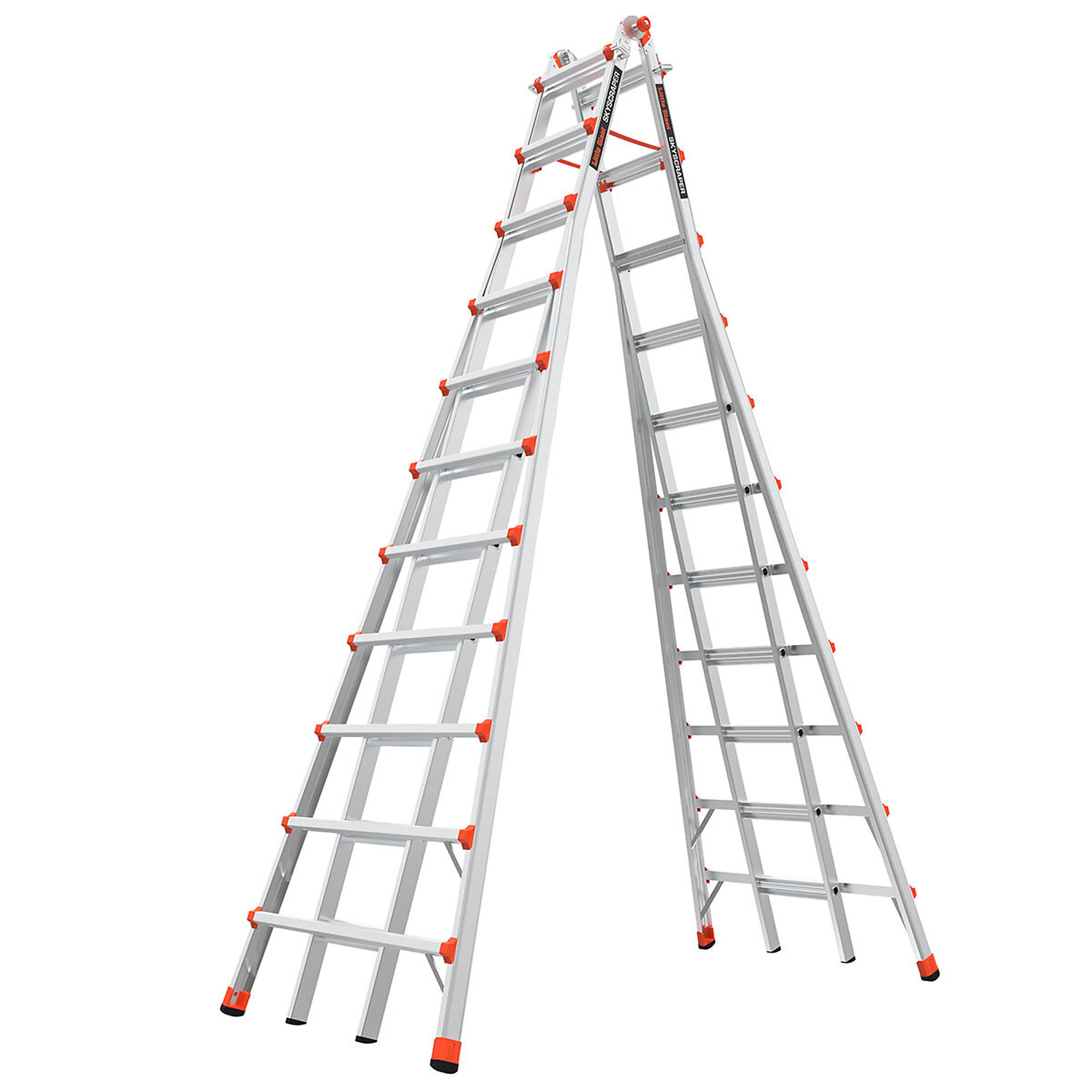 Little Giant Ladder, SKYSCRAPER 21ft. 300lb Alum Adjustable Stepladder, Height 21 ft, Capacity 300 lb, Material Aluminum, Model 10121