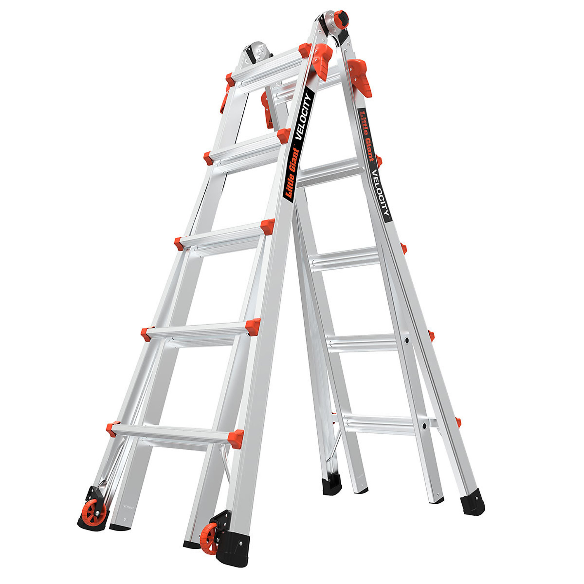 VELOCITY 22 300lb Alum Articulated Extend Ladder, Height 22 ft, Capacity 300 lb, Material Aluminum, Model - Little Giant Ladder 15422-001