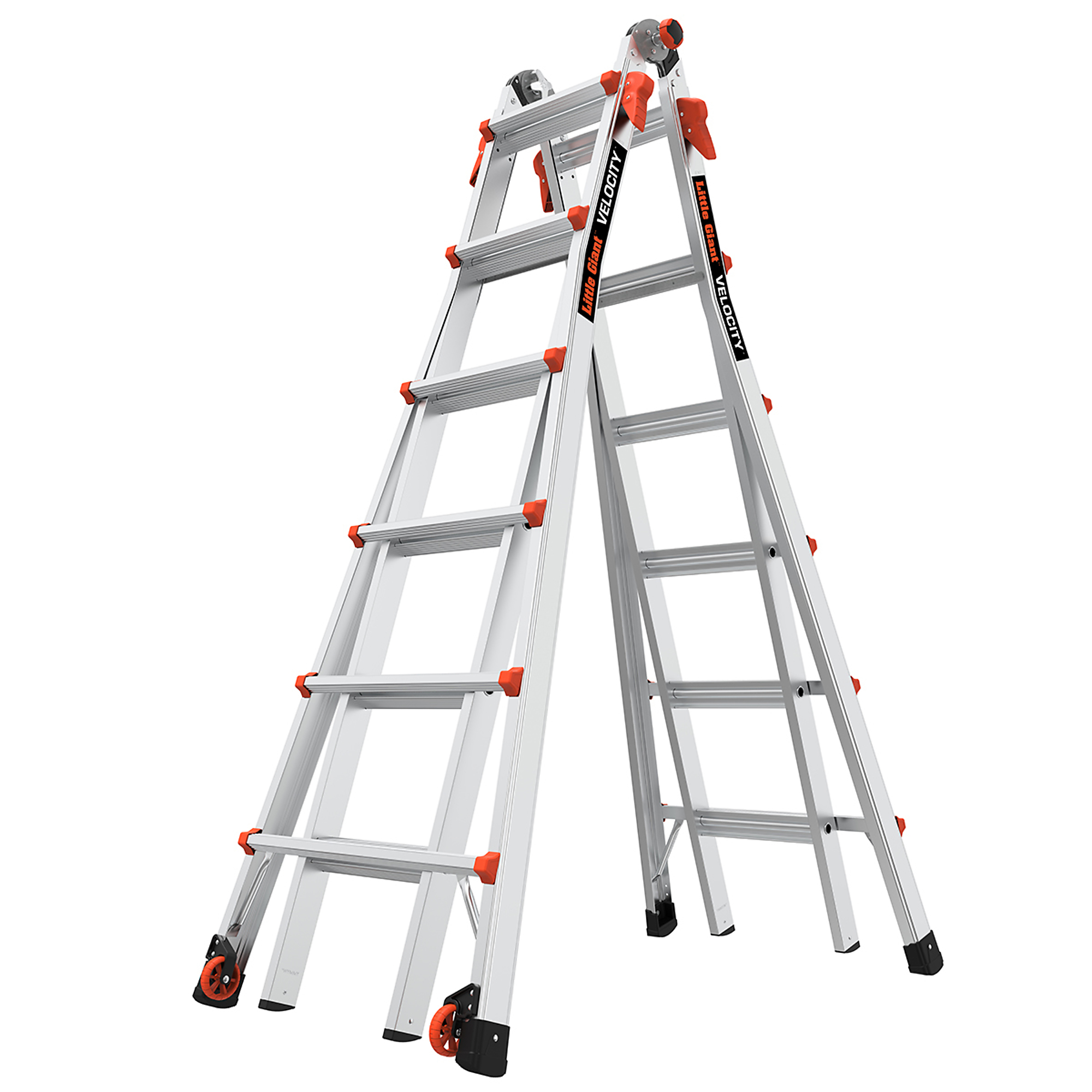VELOCITY 26 Alum Articulated Extend Ladder, Height 26 ft, Capacity 300 lb, Material Aluminum, Model - Little Giant Ladder 15426-001