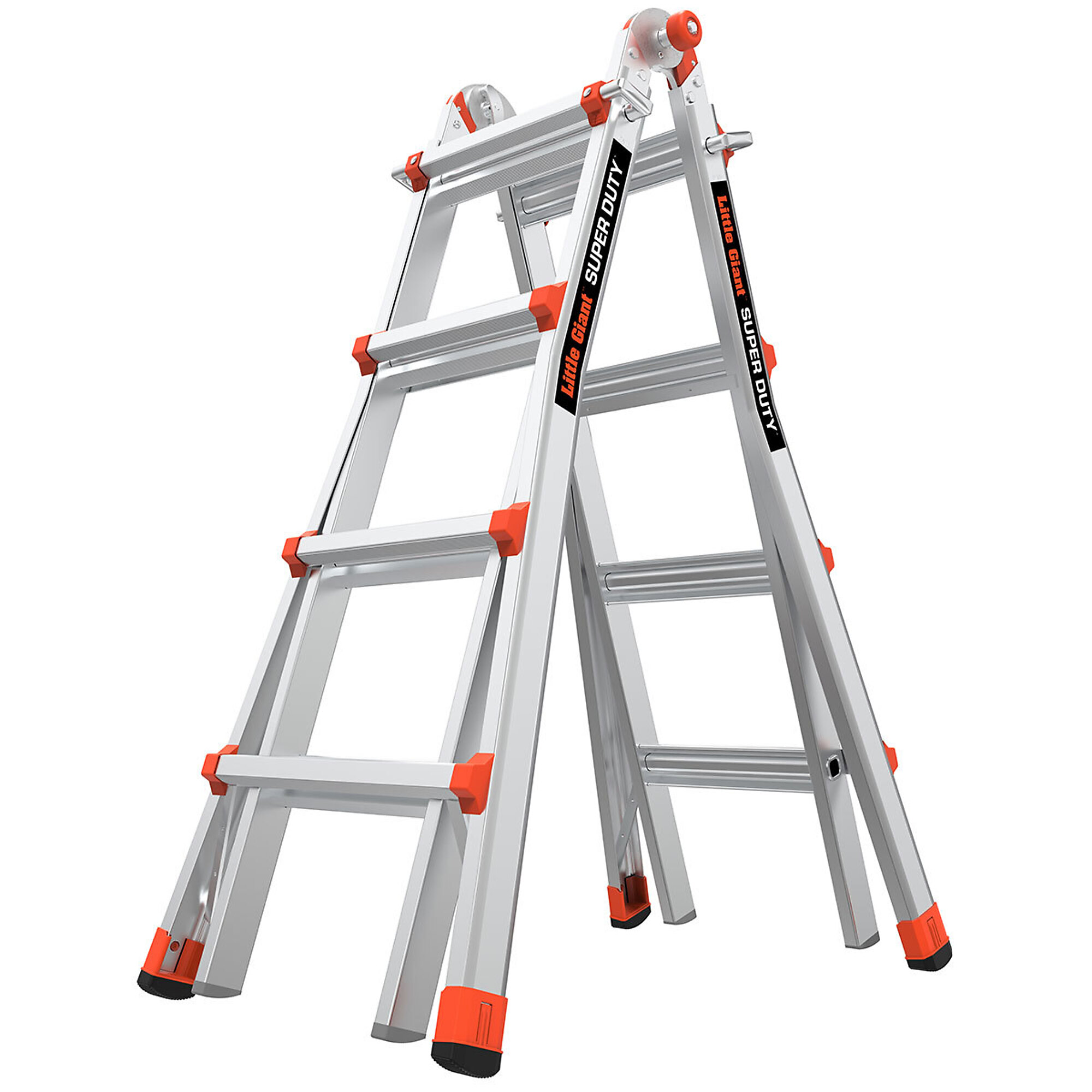 Little Giant Ladder, SUPER DUTY 17 375lb Alum Articulated Extend Ladder, Height 17 ft, Capacity 375 lb, Material Aluminum, Model 10402