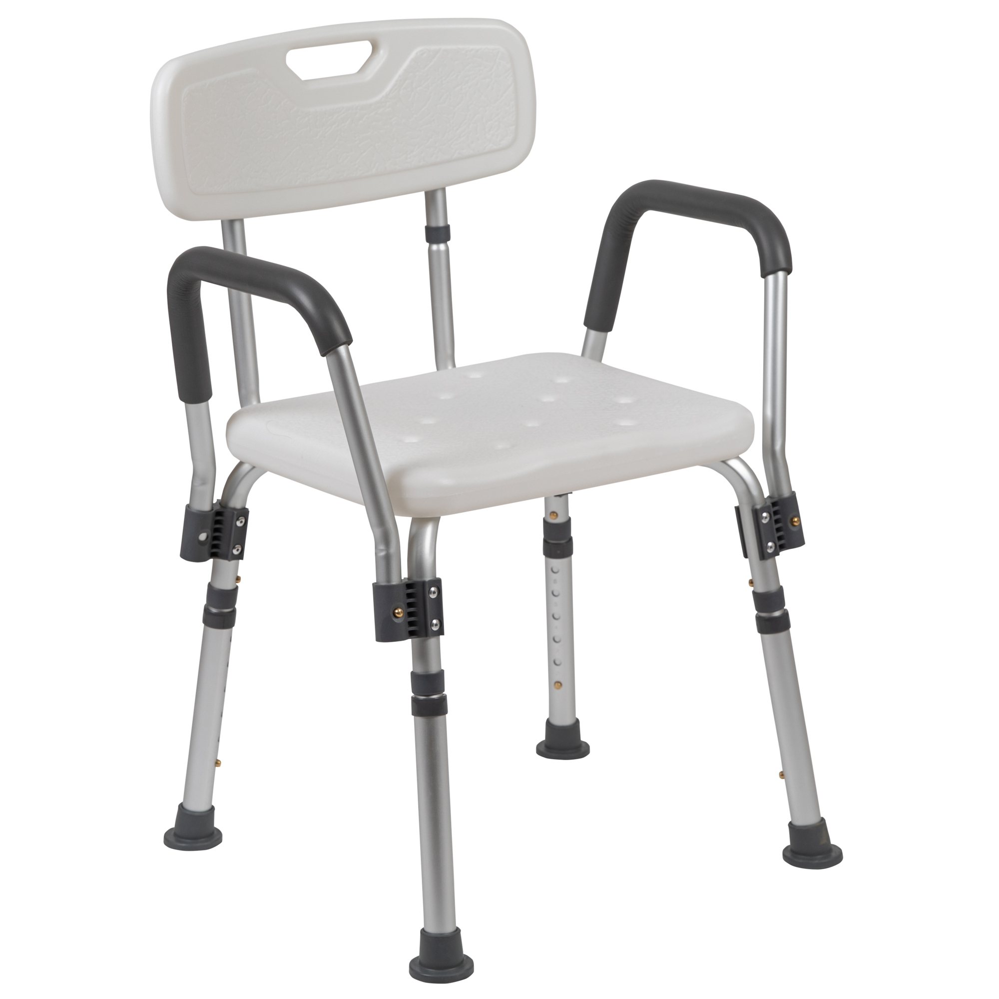Flash Furniture, Quick Release Back Arm White Shower Chair, Includes (qty.) 1 Model DCHY3523LWH
