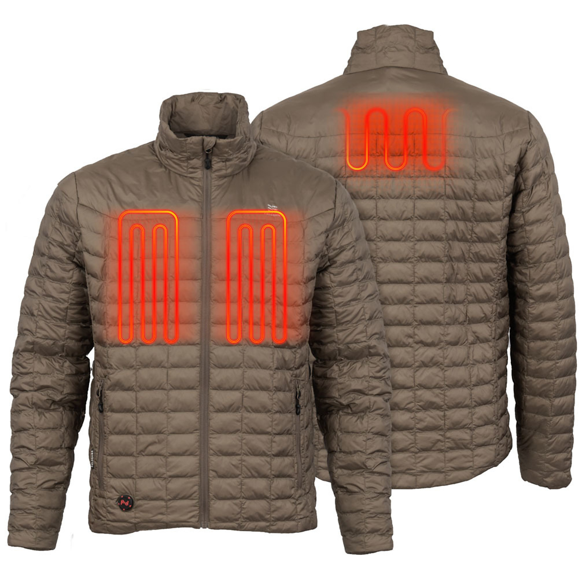Fieldsheer, Men's Backcountry Heated Jacket with 7.4v Battery, Size M, Color Tan, Model MWMJ04340321