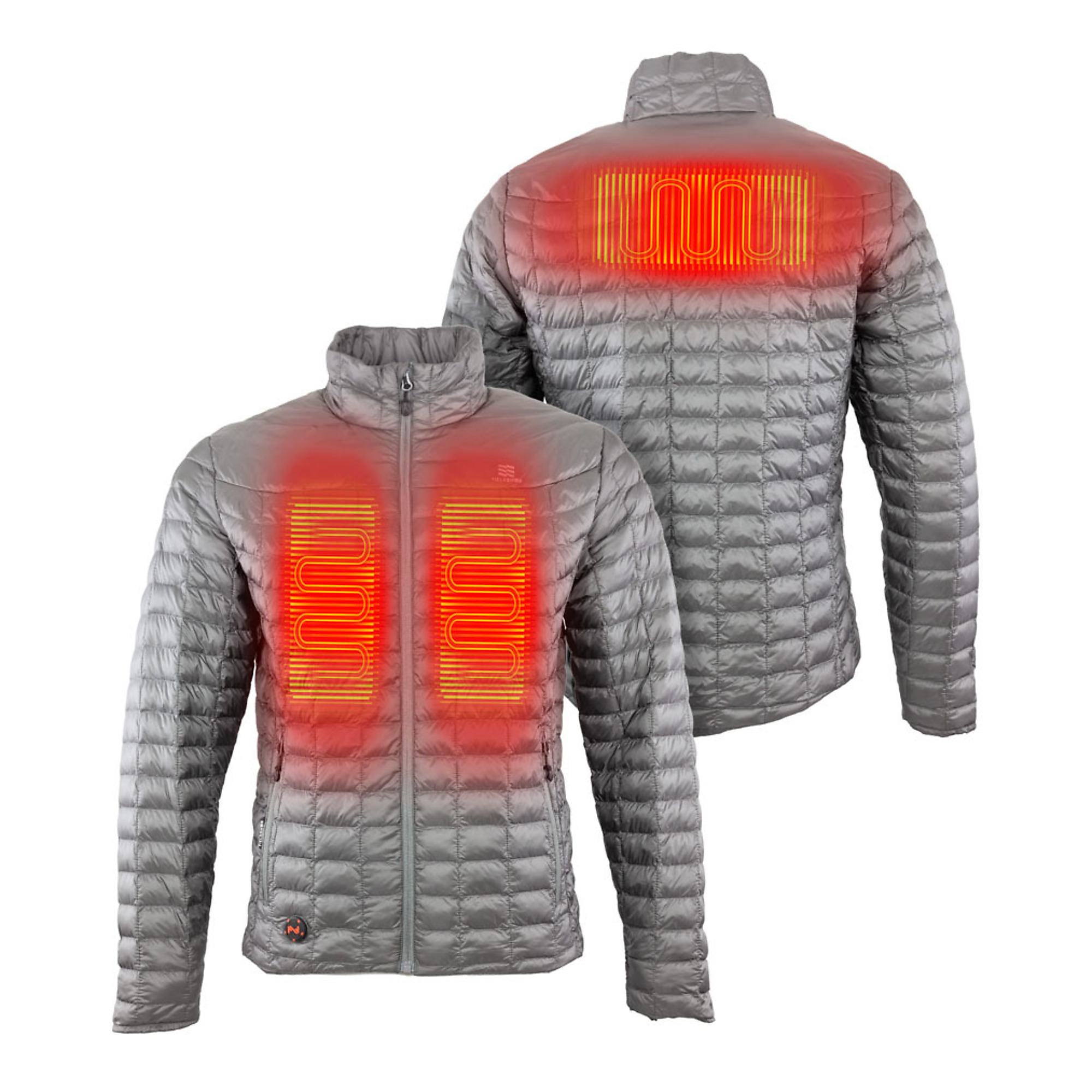 Fieldsheer, Men's Backcountry Heated Jacket with 7.4v Battery, Size M, Color Grey, Model MWMJ04320320