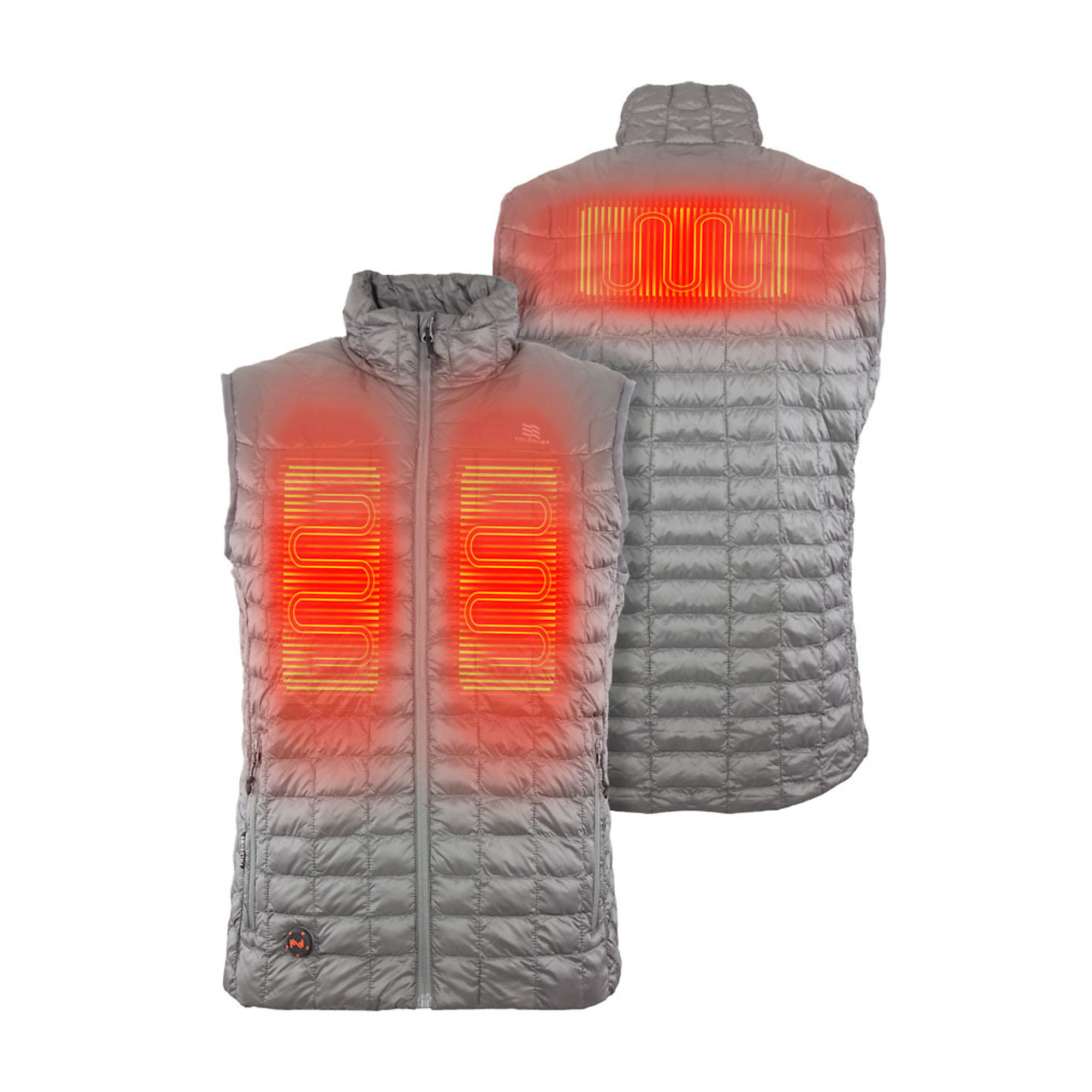 Fieldsheer, Men's Backcountry Heated Vest with 7.4v Battery, Size L, Color Grey, Model MWMV04320420