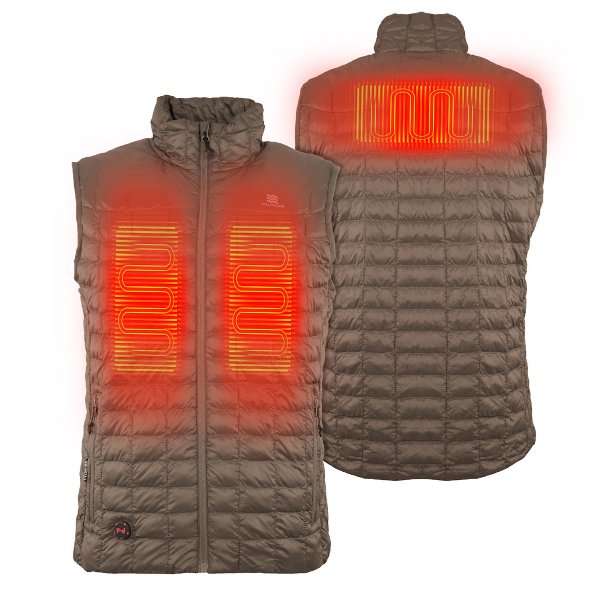 Fieldsheer, Men's Backcountry Heated Vest with 7.4v Battery, Size L, Color Tan, Model MWMV04340421