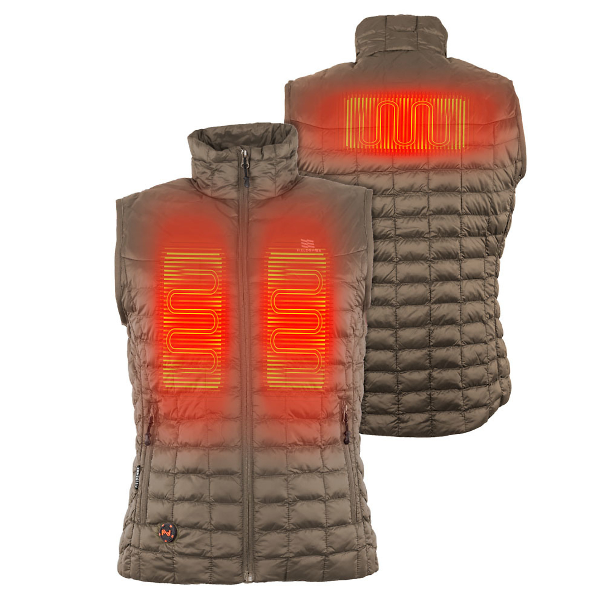 Fieldsheer, Women's 7.4v Backcountry Heated Vest, Size M, Color Tan, Model MWWV04340321