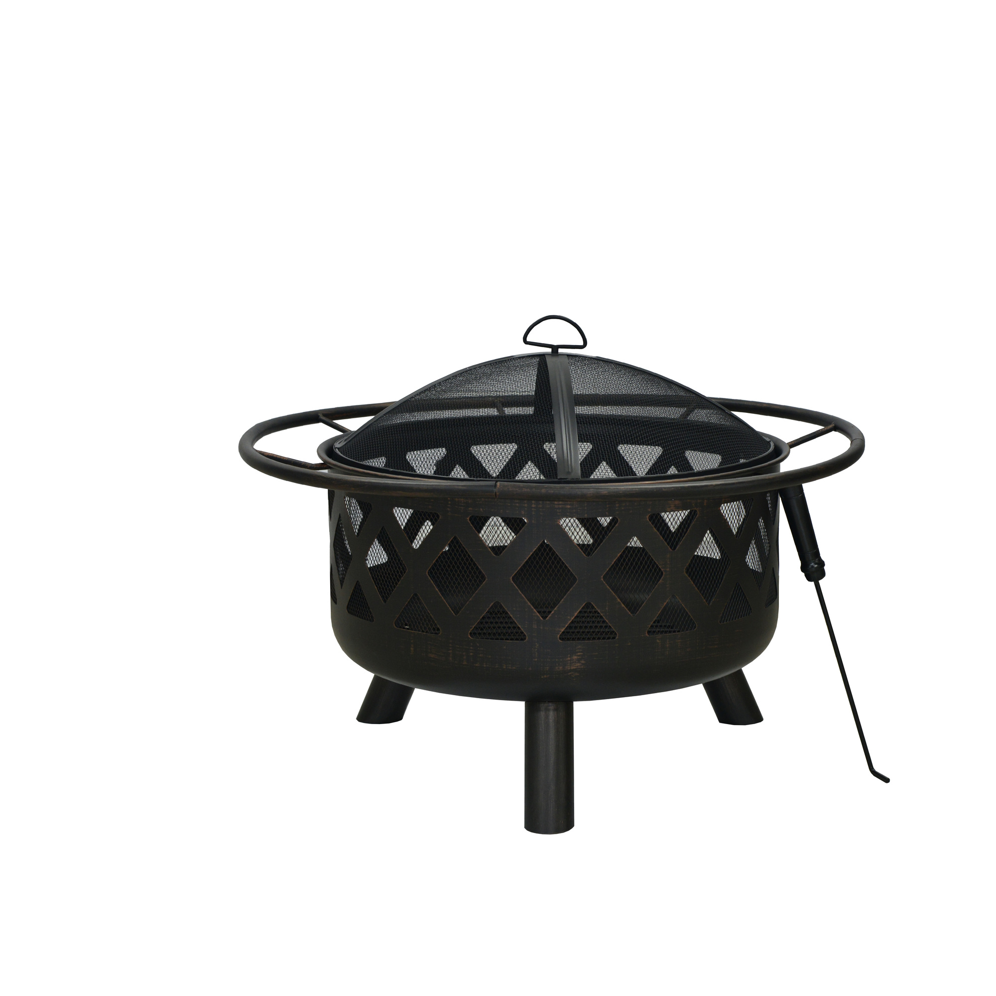 Bond, Crofton 32Inch Round Steel Fire Pit, Fuel Type Wood, Diameter 32 in, Material Combination, Model 52121