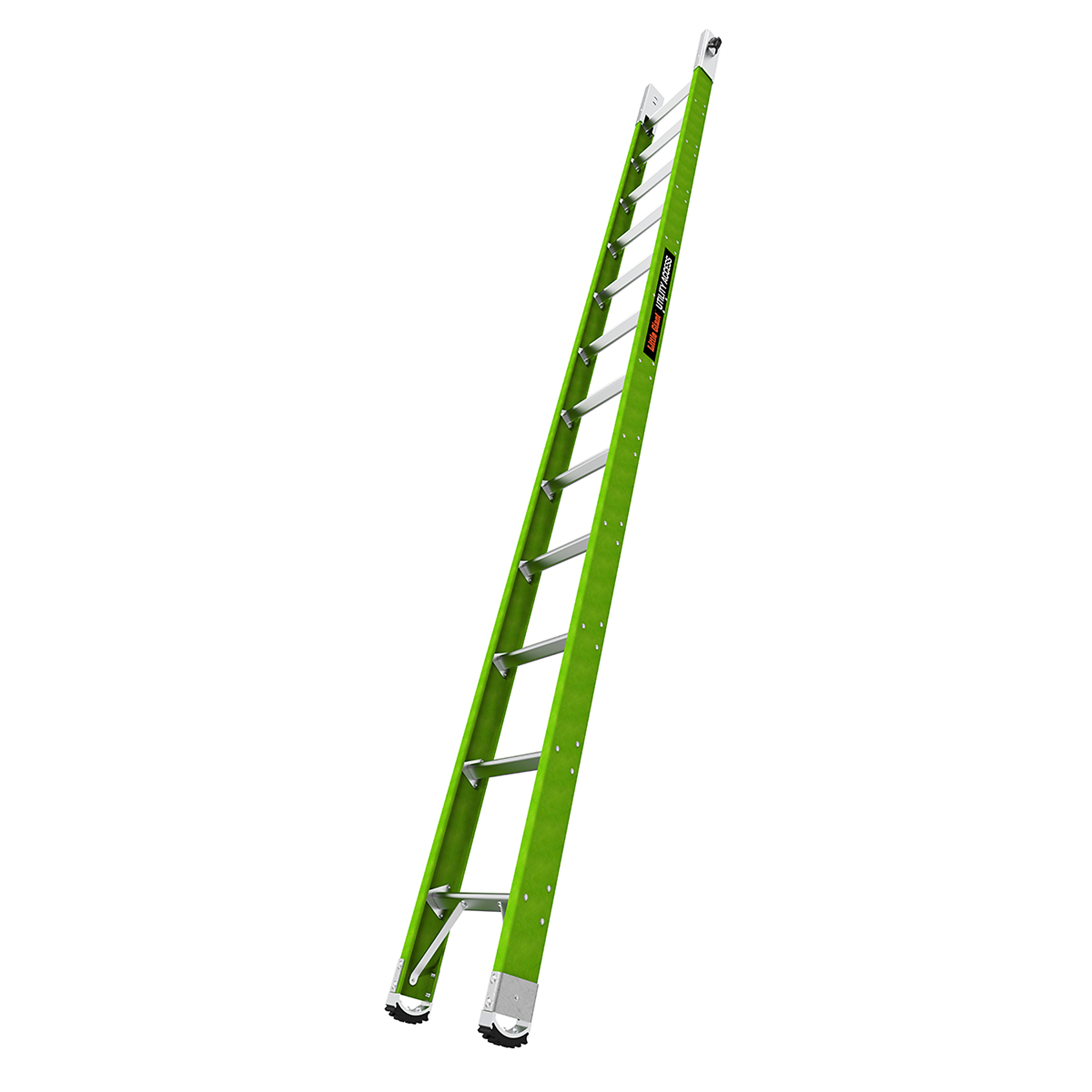 Little Giant Ladder, UNDERGROUND UTILITY ACCESS LADDER 12ft. Base Section, Height 12 ft, Capacity 375 lb, Material Fiberglass, Model 18002