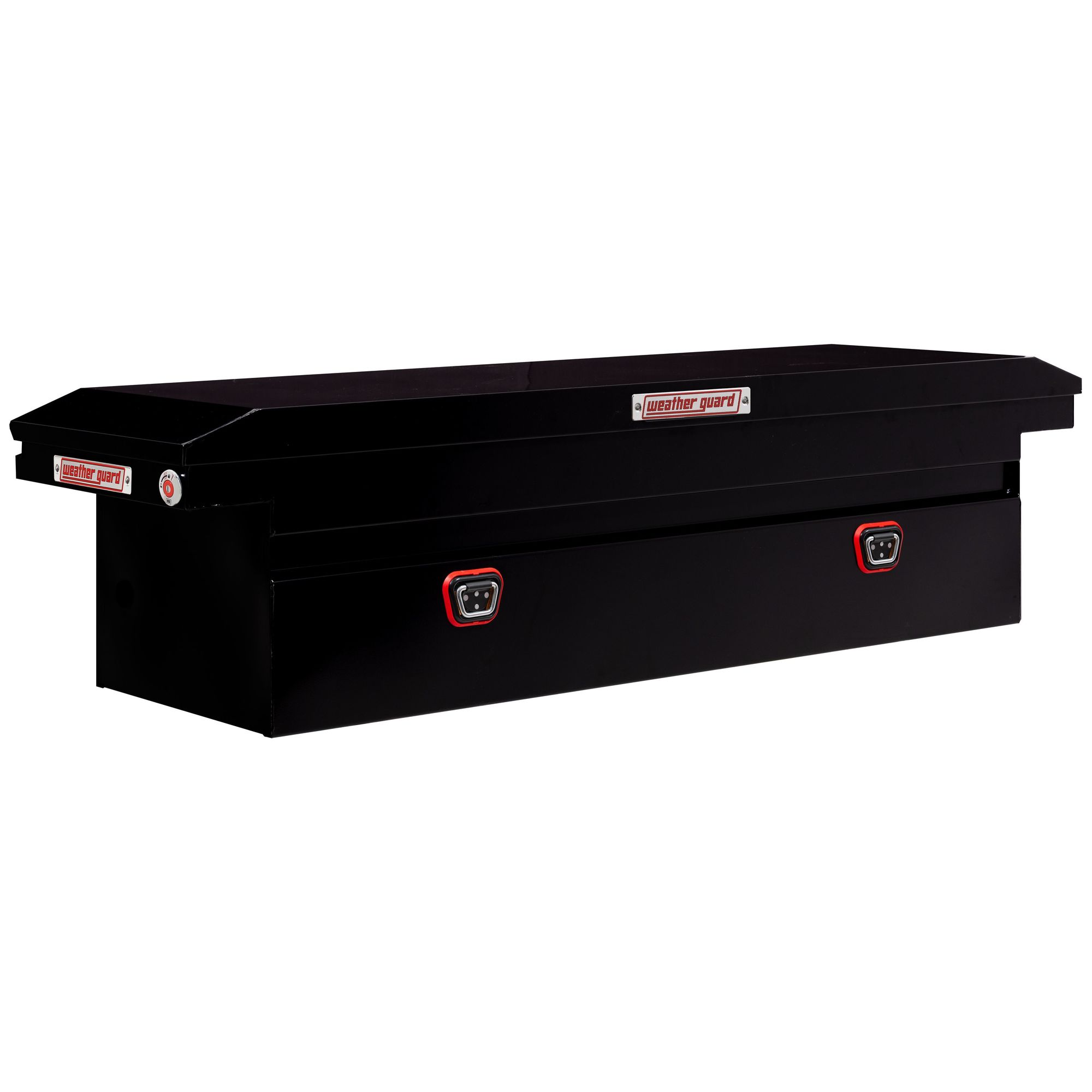 Weather Guard, 71Inch Saddle Box, Steel, Full Low Profile, Black, Width 72 in, Material Steel, Color Finish Gloss Black, Model 120-5-04