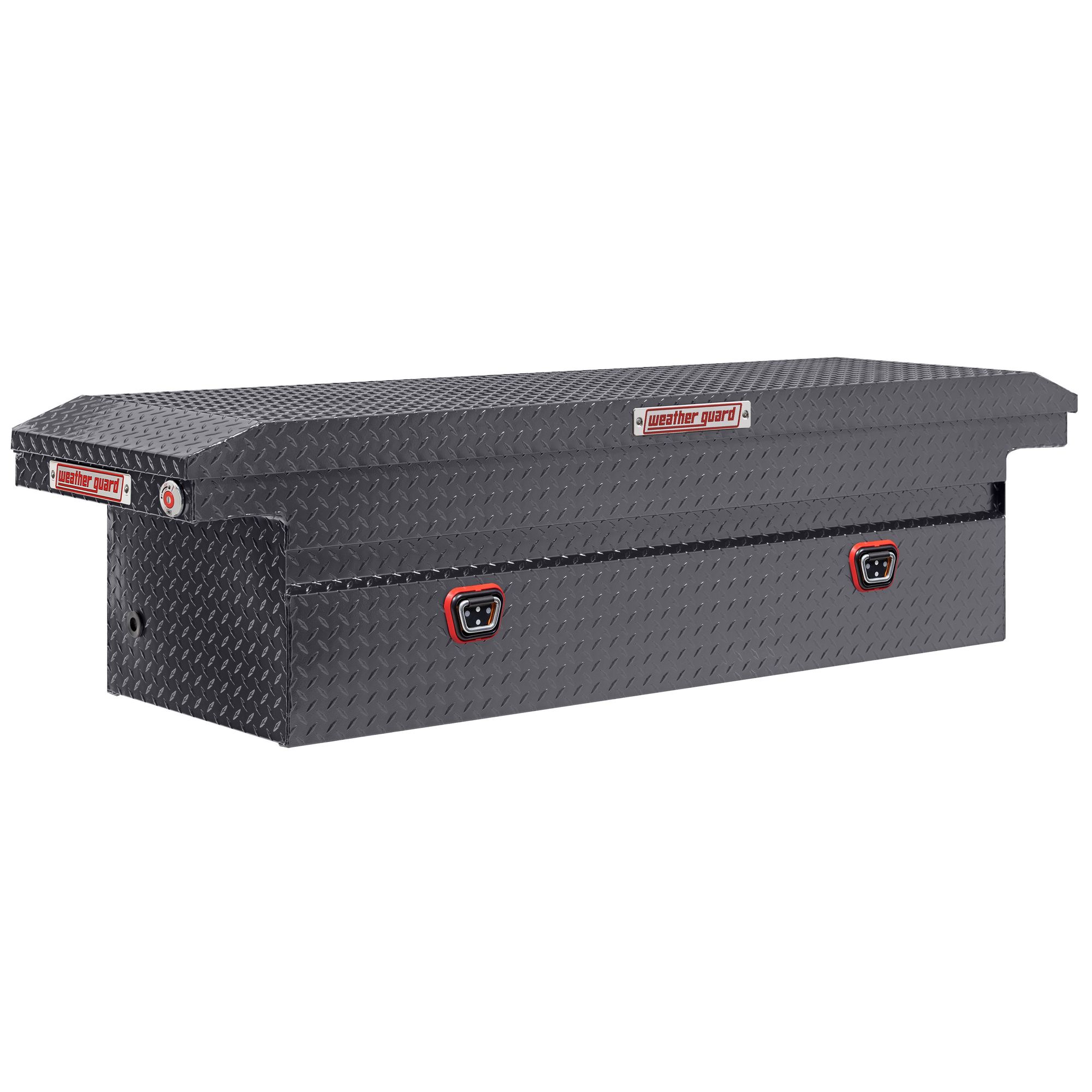 Weather Guard, 71Inch L Saddle Box, Full Low Profile, Width 72 in, Material Aluminum, Color Finish Gray, Model 121-6-04