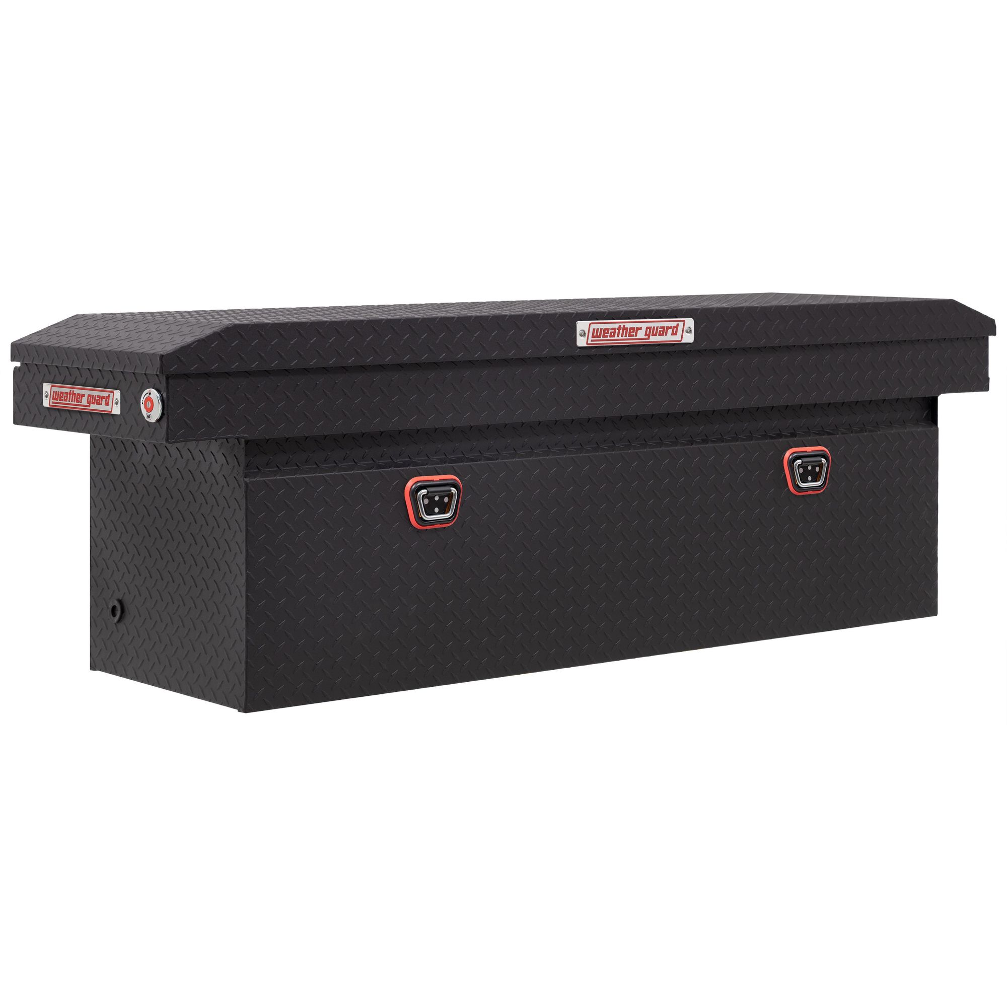 Weather Guard, 71Inch L Saddle Box, Full Deep, Width 72 in, Material Aluminum, Color Finish Textured Matte Black, Model 123-52-04