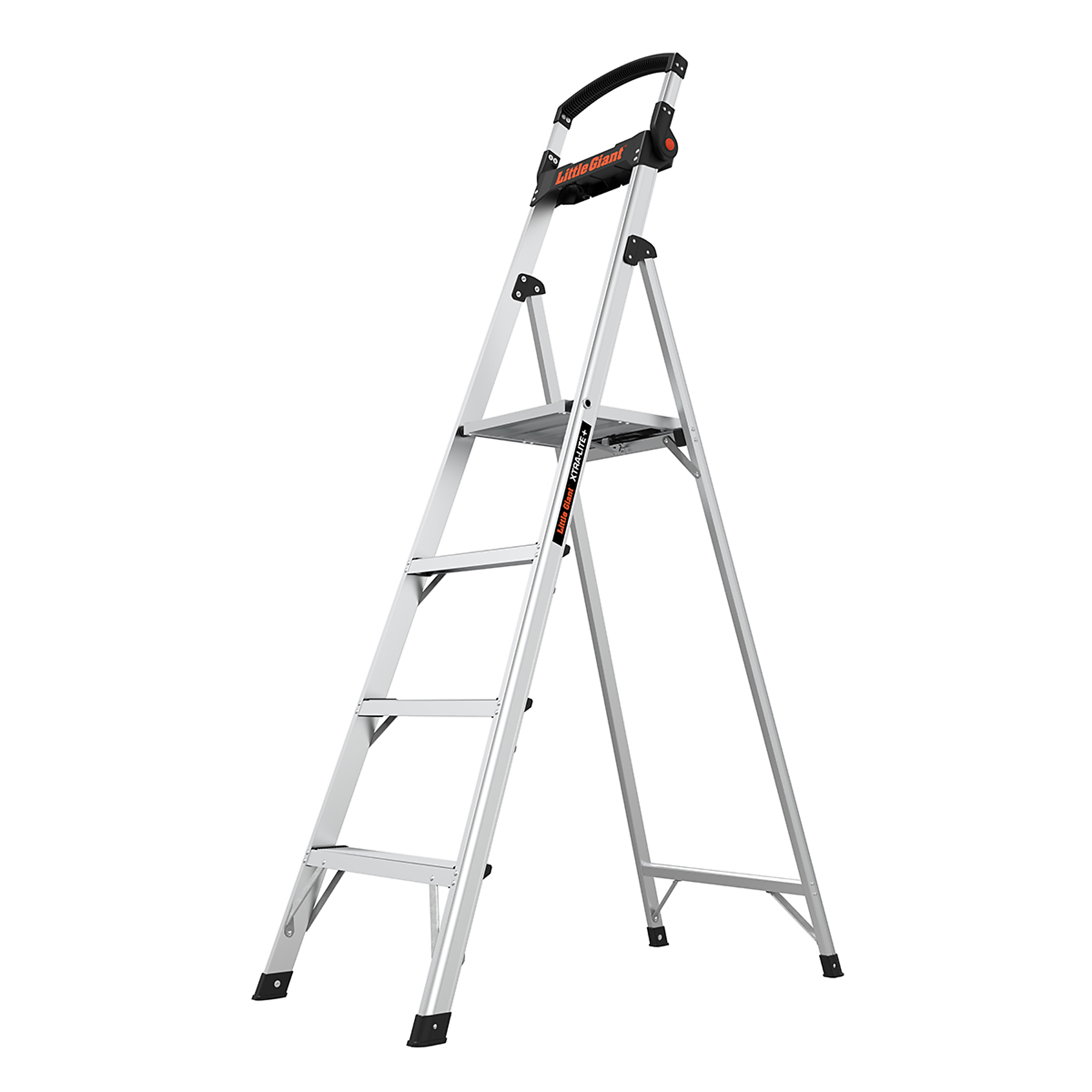 Little Giant Ladder, XTRA-LITE PLUS 6 375lb Alum Stepladder Handrail, Height 6 ft, Capacity 375 lb, Material Aluminum, Model 15260-095