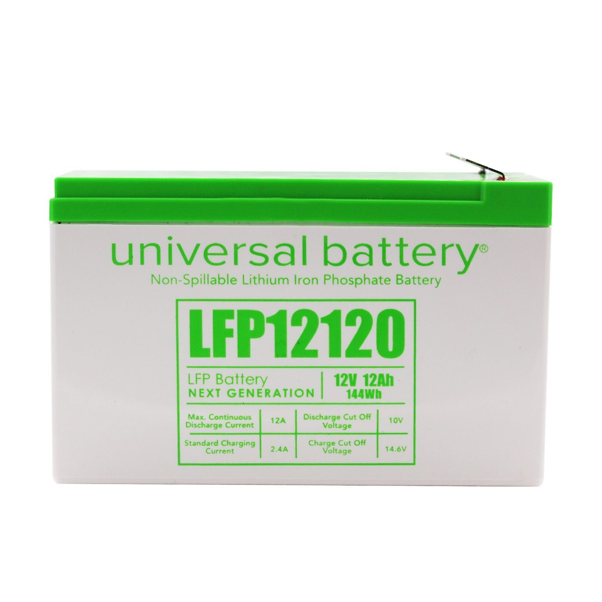 UPG, 12.8V 12Ah in 9Ah Case F2 LFP Battery, Volts 12 Amp Hours 12 Battery Power Type Lithium, Model 48042