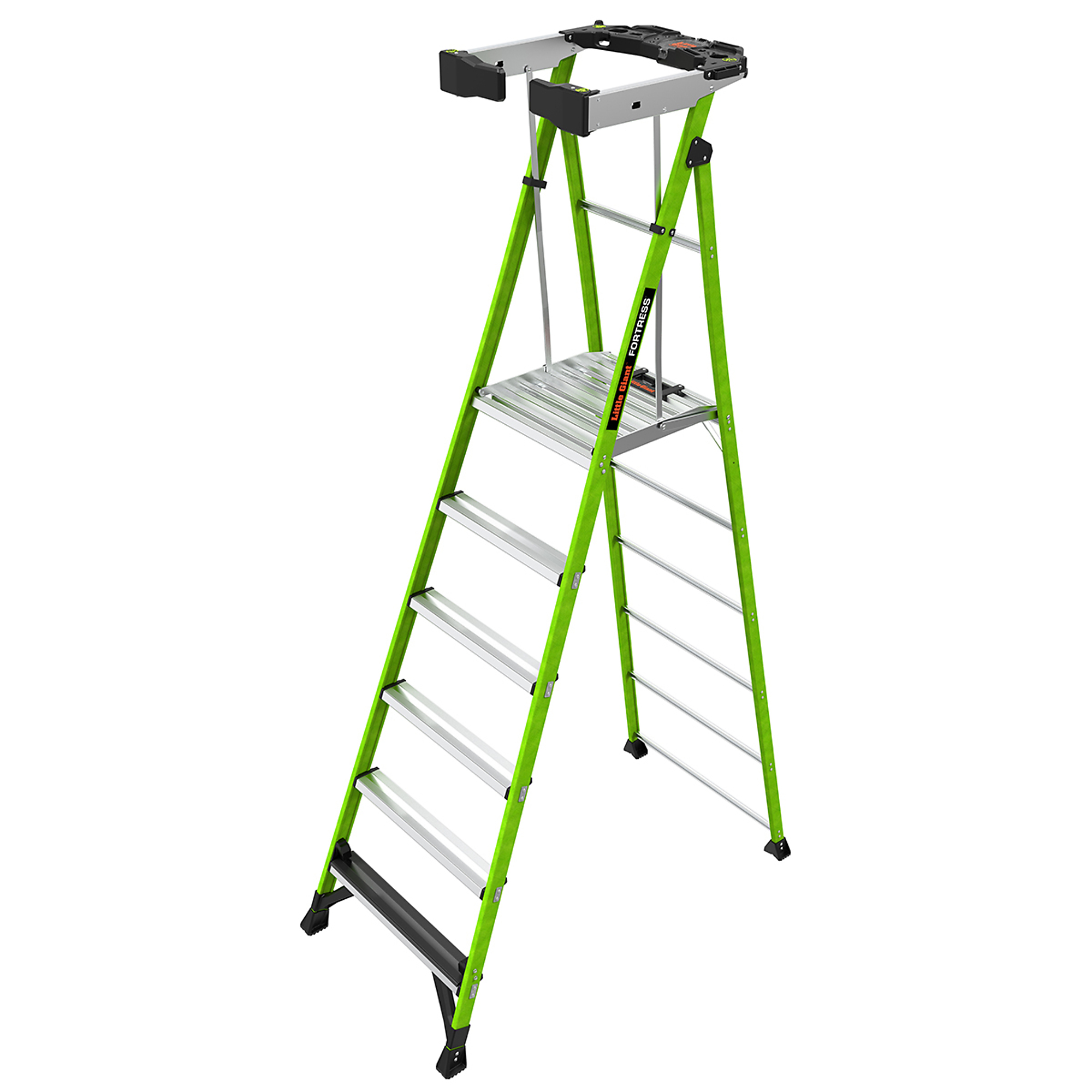 Little Giant Ladder, FORTRESS 6ft. Fiberglass Platform Ladder, Height 6 ft, Capacity 375 lb, Material Fiberglass, Model 19306