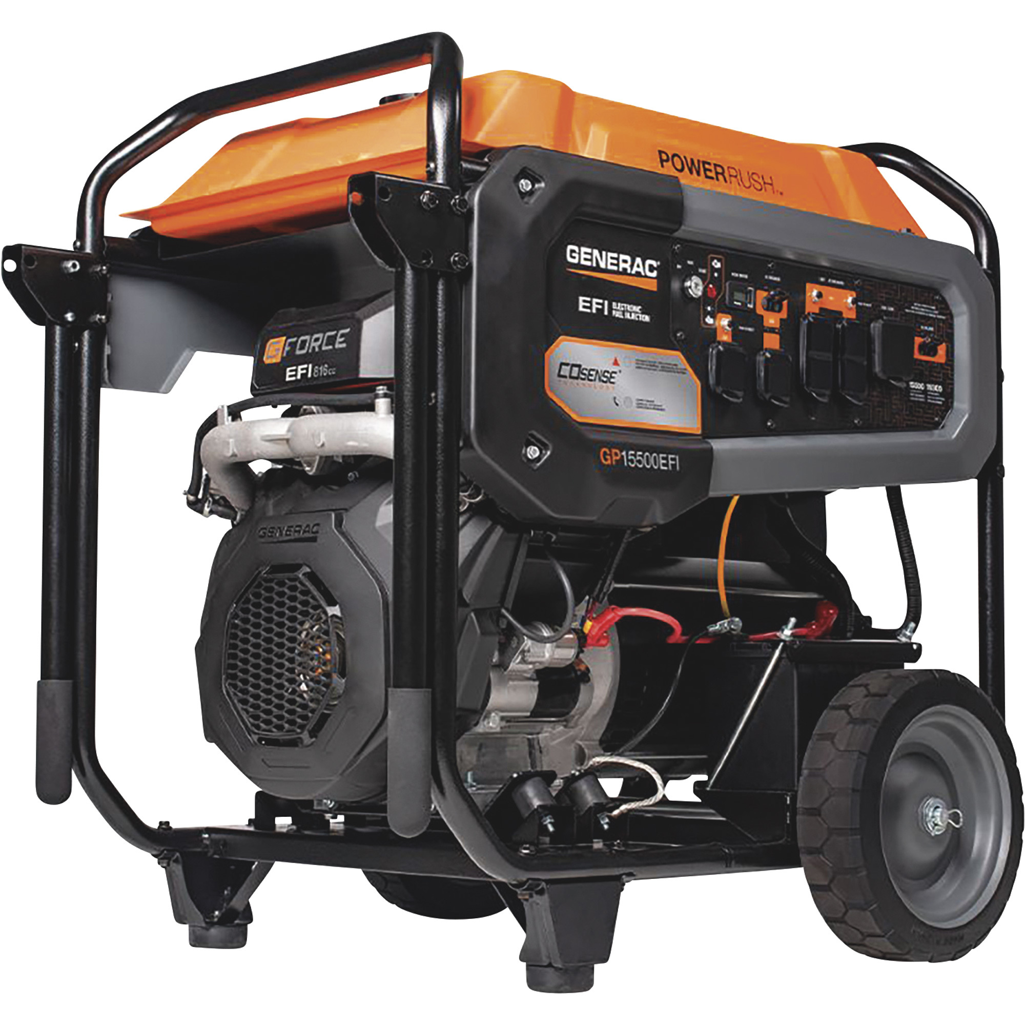 Generac, Portable Generator, Surge Watts 19300 Rated Watts 15500 Voltage 120/240 Model GP15500EFI