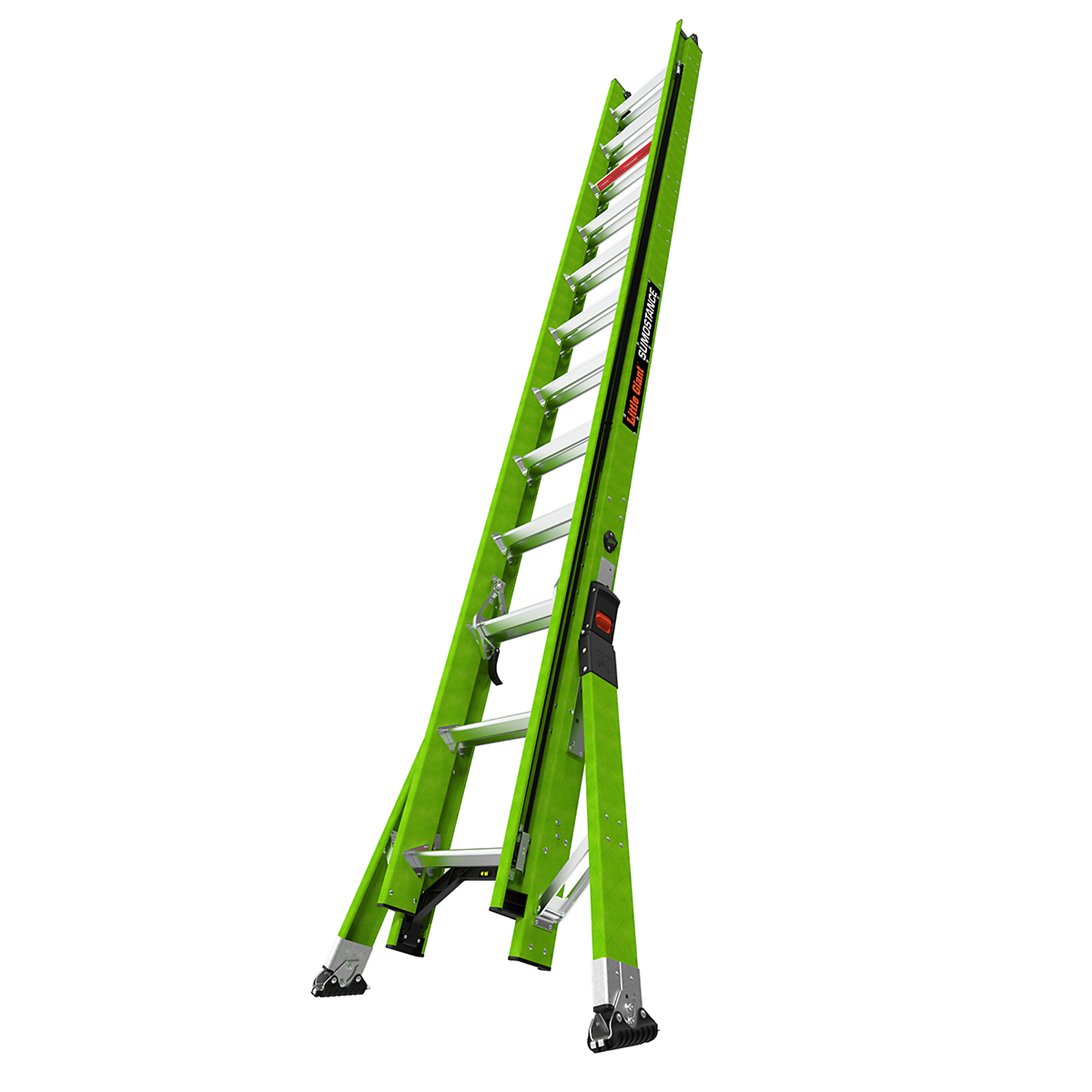 Little Giant Ladder, SUMOSTANCE 24 375lb Ext Ladder GROUND CUE/ClimbAng, Height 24 ft, Capacity 375 lb, Material Fiberglass, Model 17224