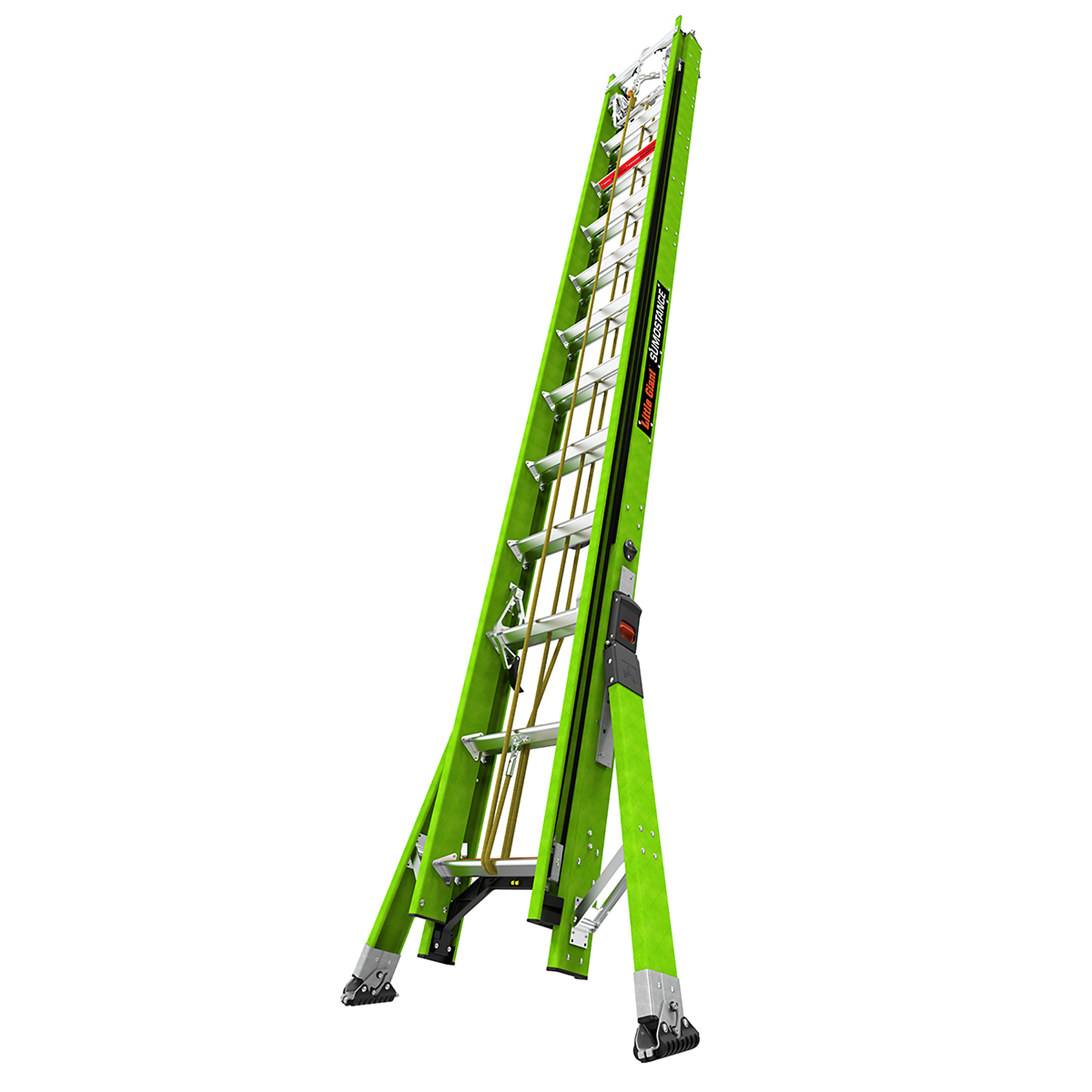 Little Giant Ladder, SUMOSTANCE 24 Ext Ladder GC Hooks Vbar Safety Line, Height 24 ft, Capacity 375 lb, Material Fiberglass, Model 17624-279