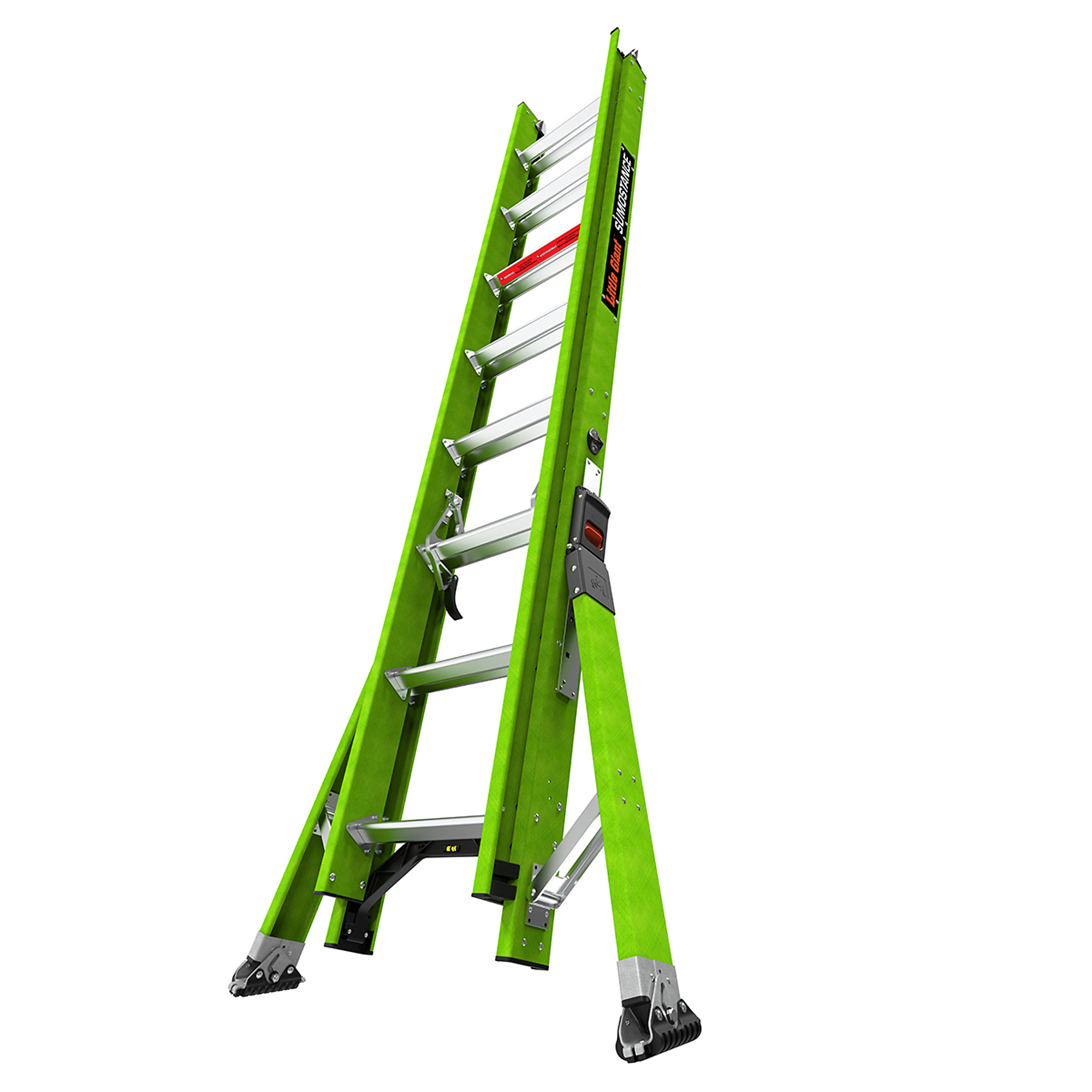 Little Giant Ladder, SUMOSTANCE 16ft. Ext. Ladder Climb Angle Level/Pads, Height 16 ft, Capacity 300 lb, Material Fiberglass, Model 18816-280