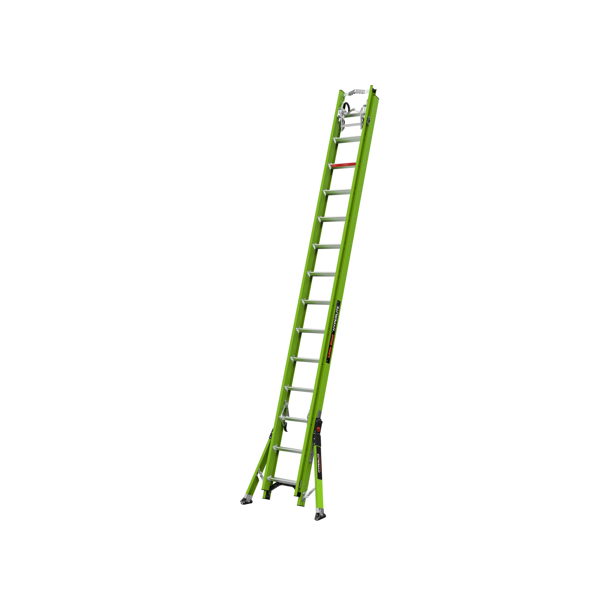 Little Giant Ladder, SUMOSTANCE 28ft. Ext. Ladder Cable Hooks CLAW V-bar, Height 28 ft, Capacity 300 lb, Material Fiberglass, Model 18428V