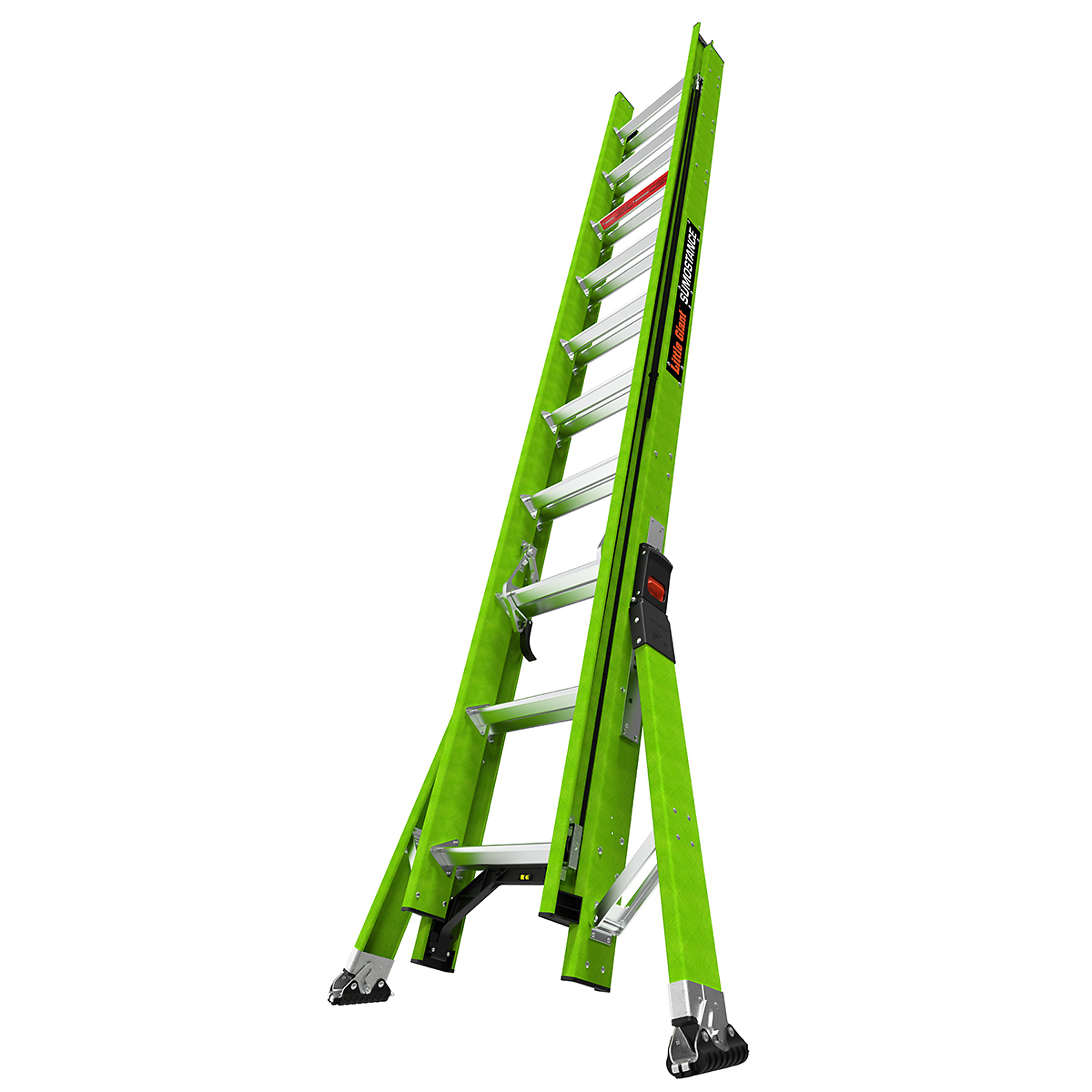 Little Giant Ladder, SUMOSTANCE 20 300 lb. Fiberglass Extension Ladder, Height 20 ft, Capacity 300 lb, Material Fiberglass, Model 18820