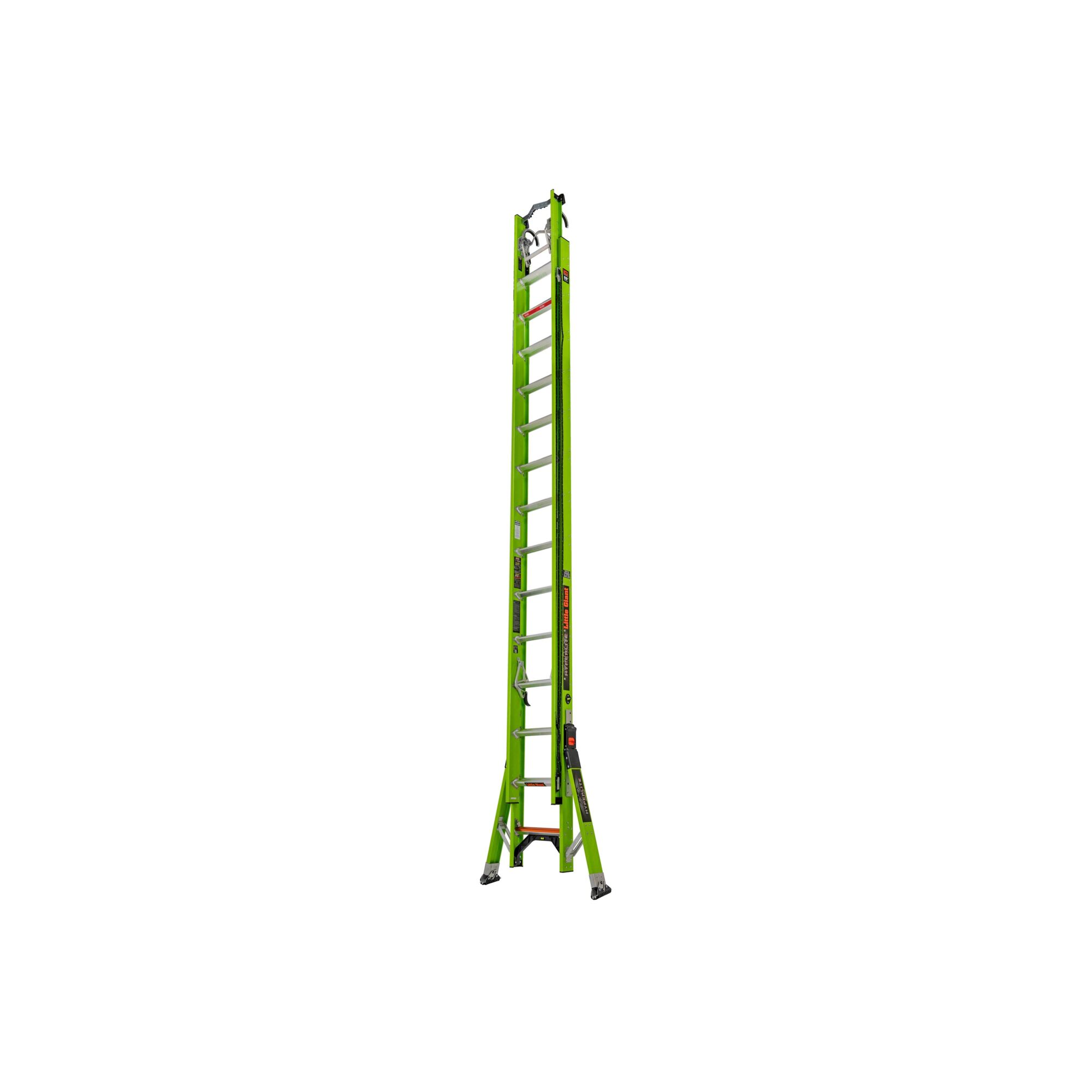 Little Giant Ladder, SUMOSTANCE 28 Ext Ladder GC Hooks Vbar SURE-SET Ft, Height 28 ft, Capacity 375 lb, Material Fiberglass, Model 17628V