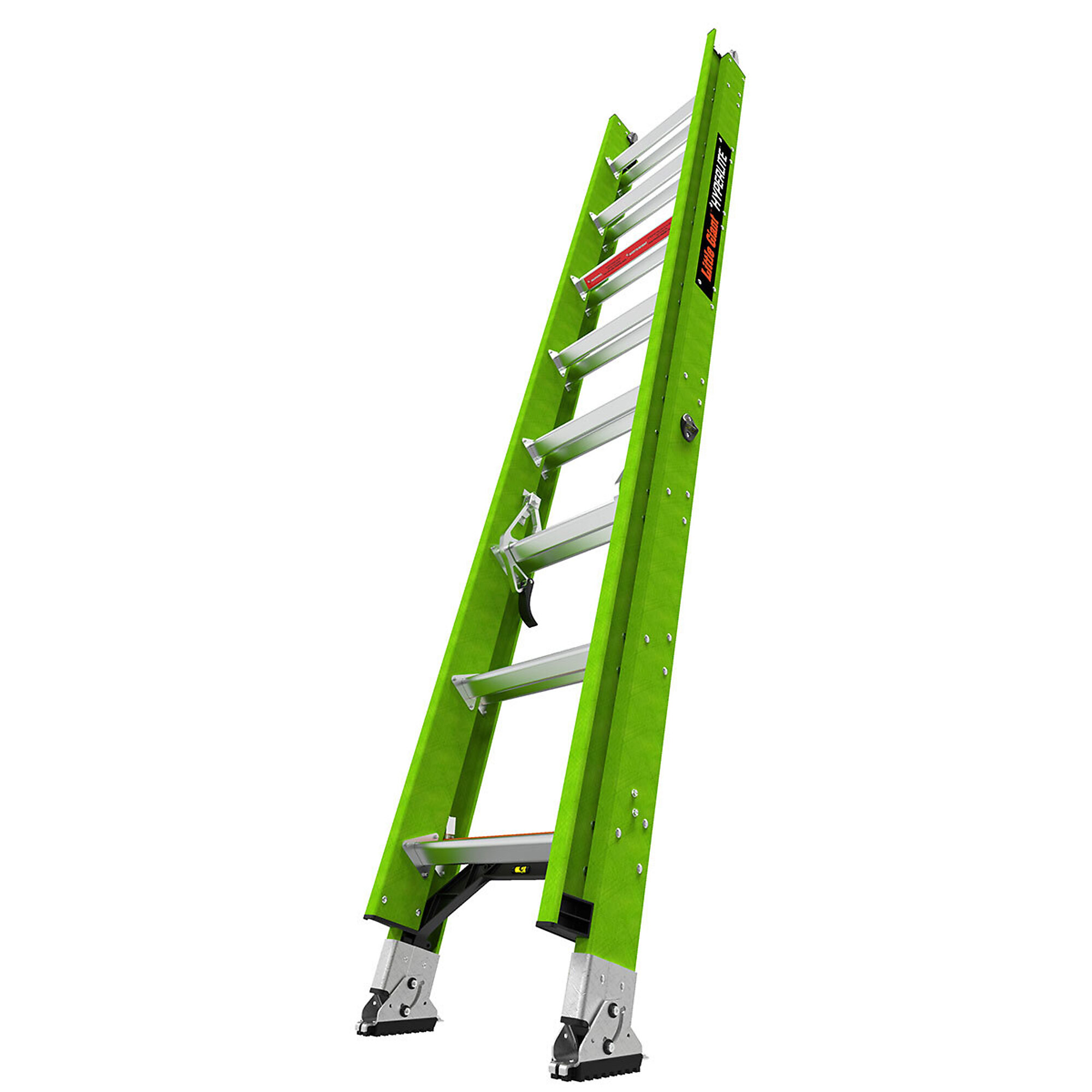 Little Giant Ladder, HYPERLITE 16 375lb Ext Ladder GROUND CUE SURE SET, Height 16 ft, Capacity 375 lb, Material Fiberglass, Model 17916