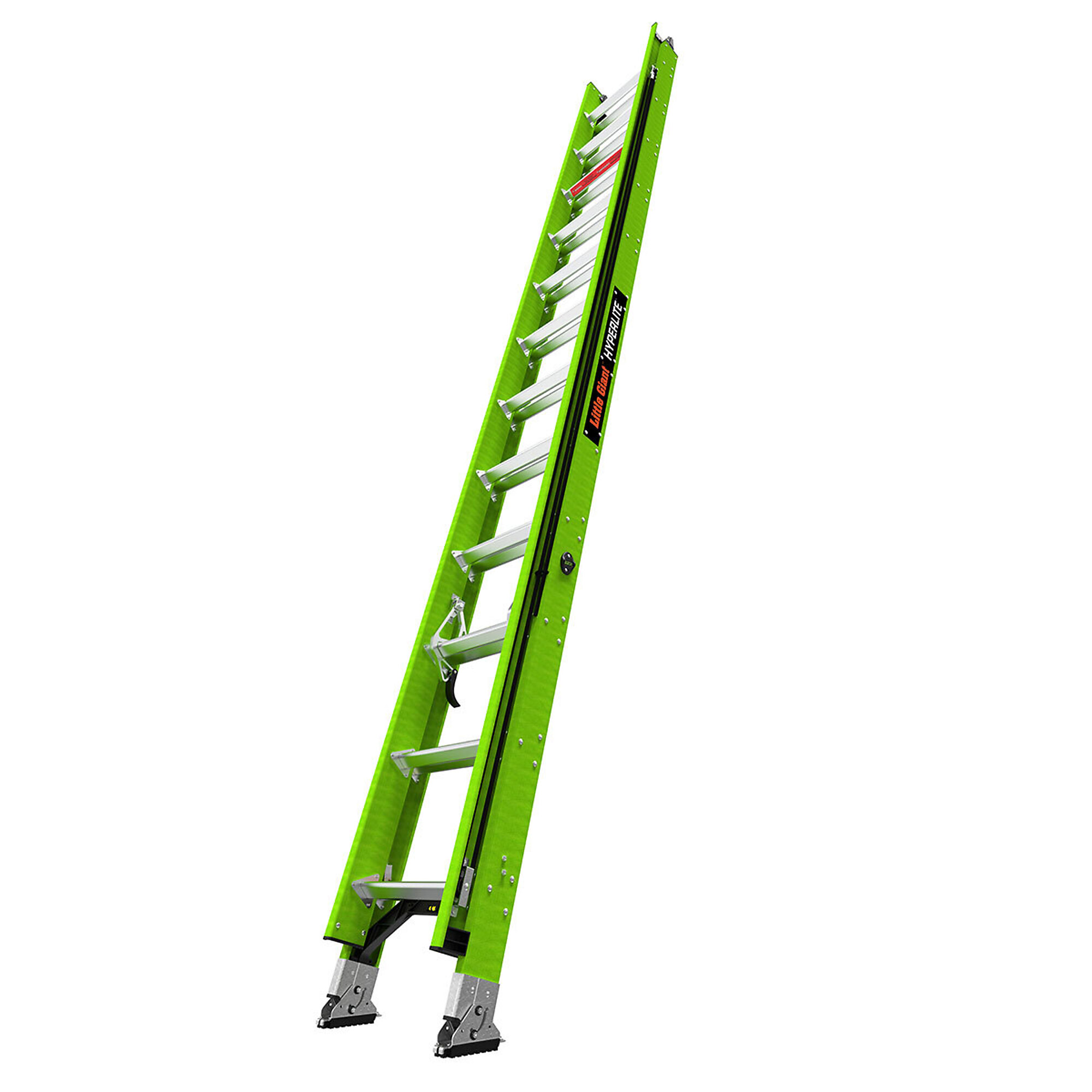 Little Giant Ladder, HYPERLITE 24 375lb Ext Ladder GROUND CUE SURE SET, Height 24 ft, Capacity 375 lb, Material Fiberglass, Model 17924