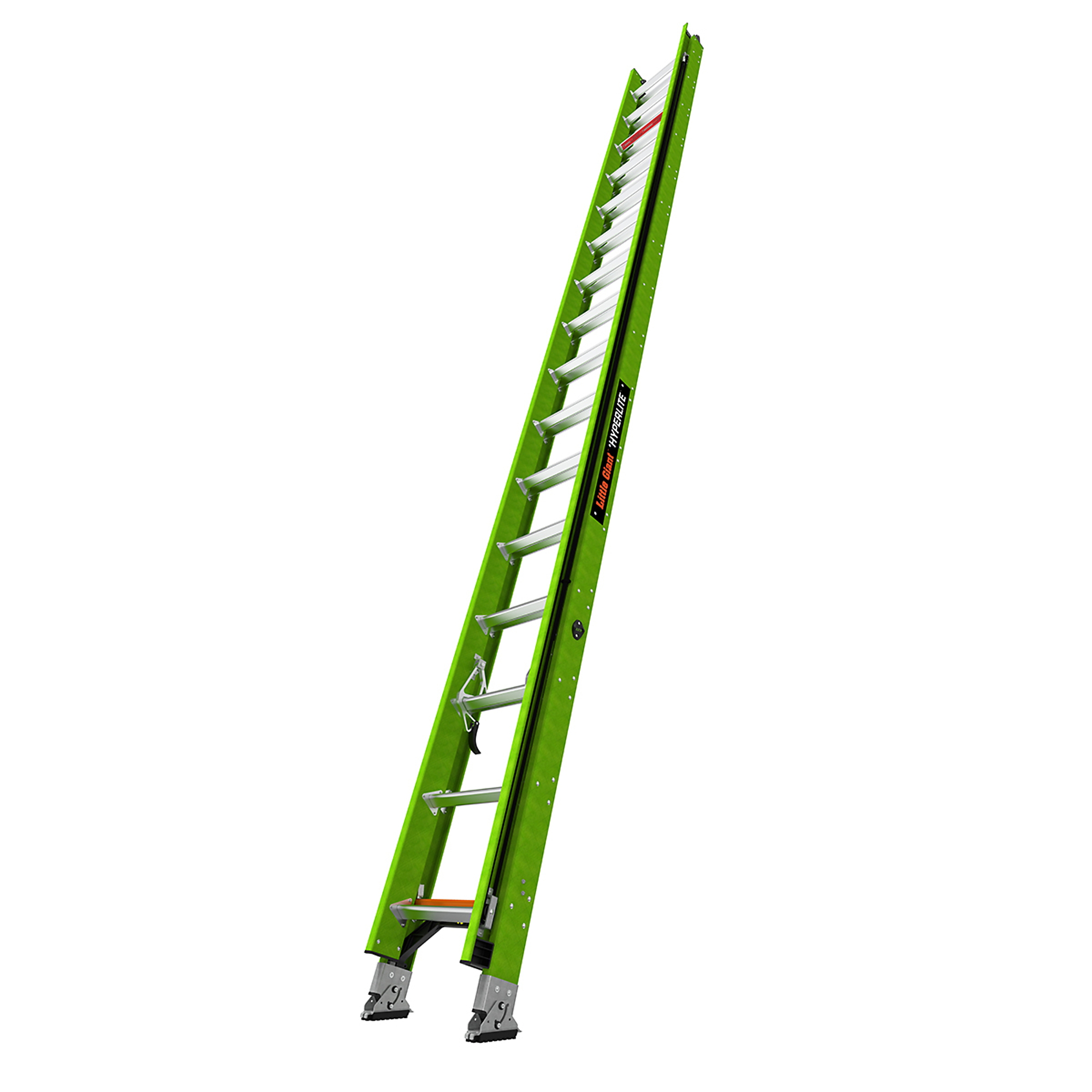 Little Giant Ladder, HYPERLITE 32 375lb Ext Ladder GROUND CUE SURE SET, Height 32 ft, Capacity 375 lb, Material Fiberglass, Model 17932