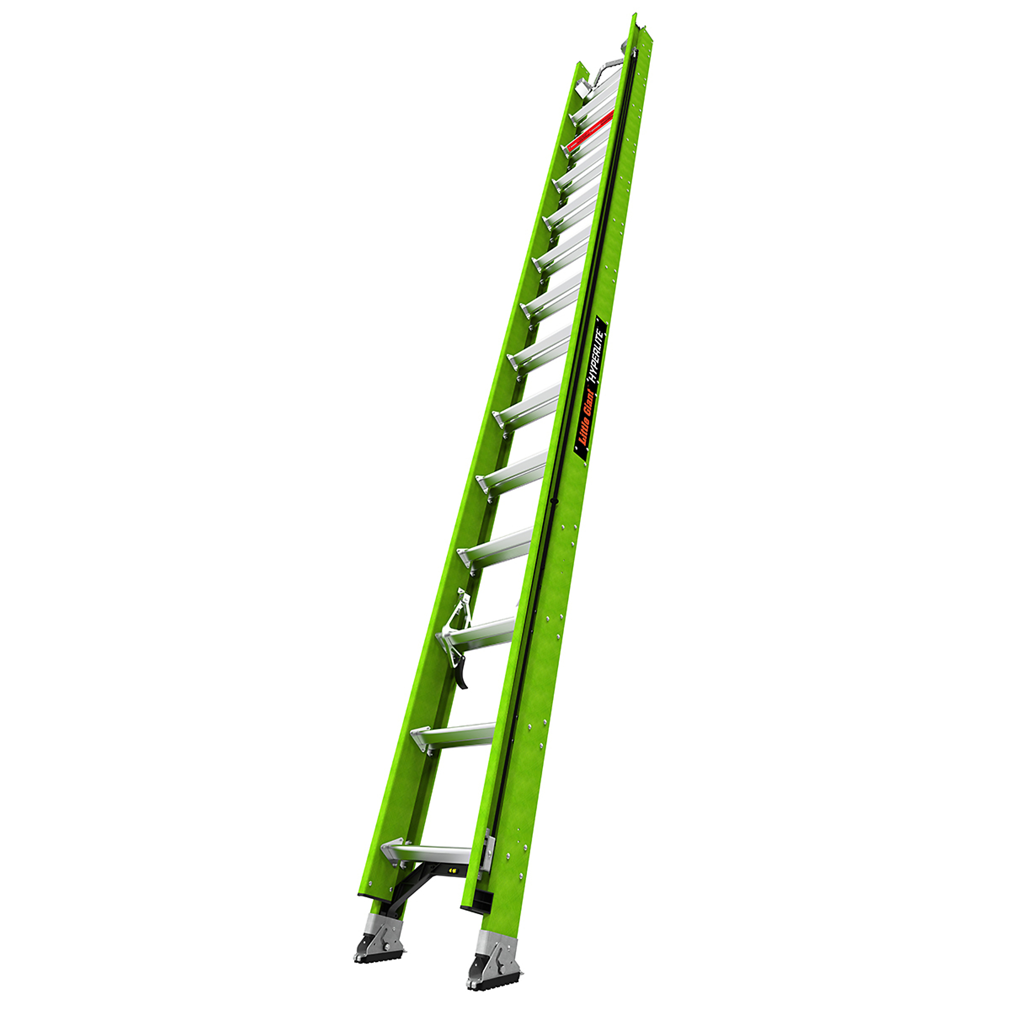 Little Giant Ladder, HYPERLITE 28ft. 300 lb. Fiberglass Ext Ladder V-Rung, Height 28 ft, Capacity 300 lb, Material Fiberglass, Model 18728-186