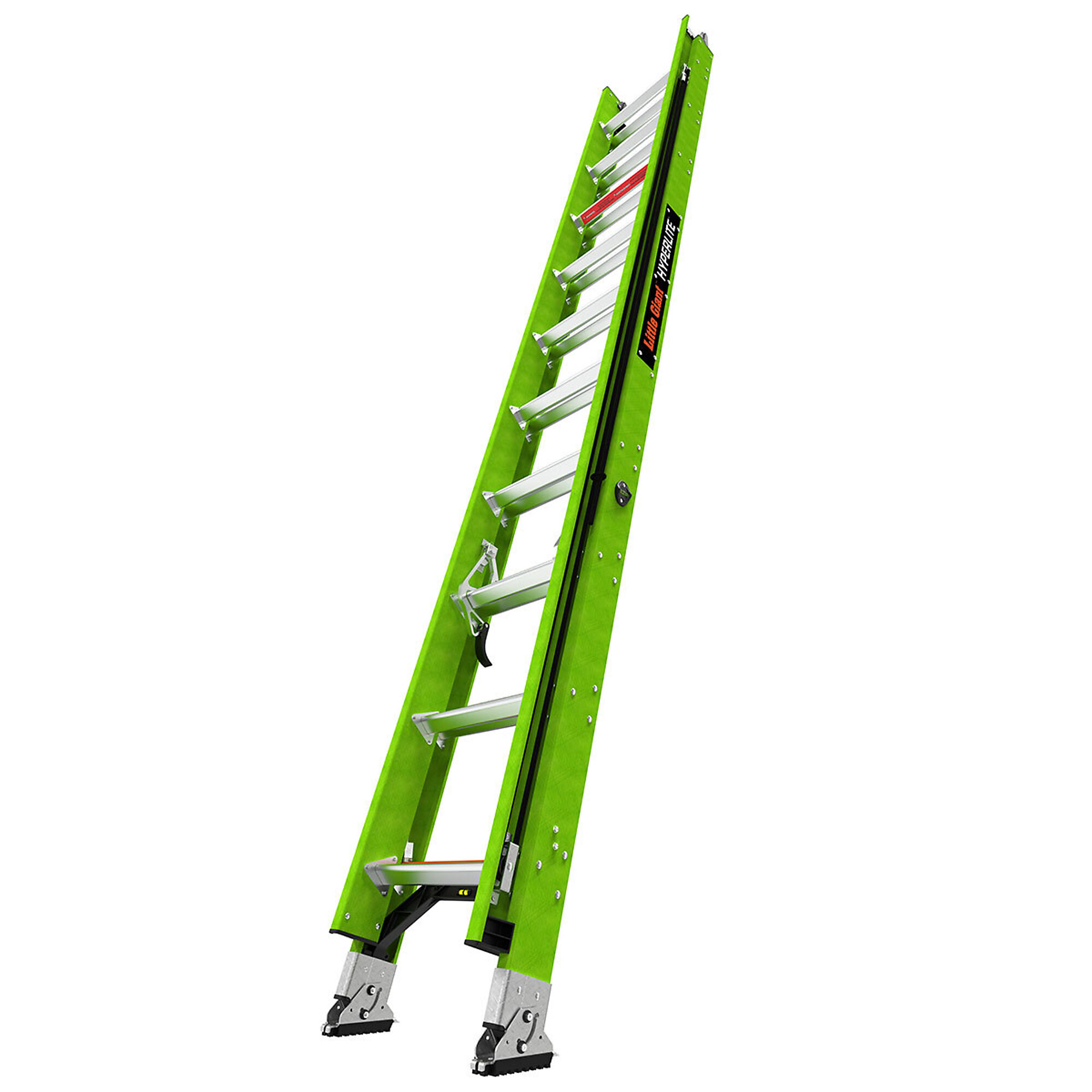 Little Giant Ladder, HYPERLITE 16 375lb Ext Ladder GROUND CUE SURE SET, Height 20 ft, Capacity 375 lb, Material Fiberglass, Model 17920