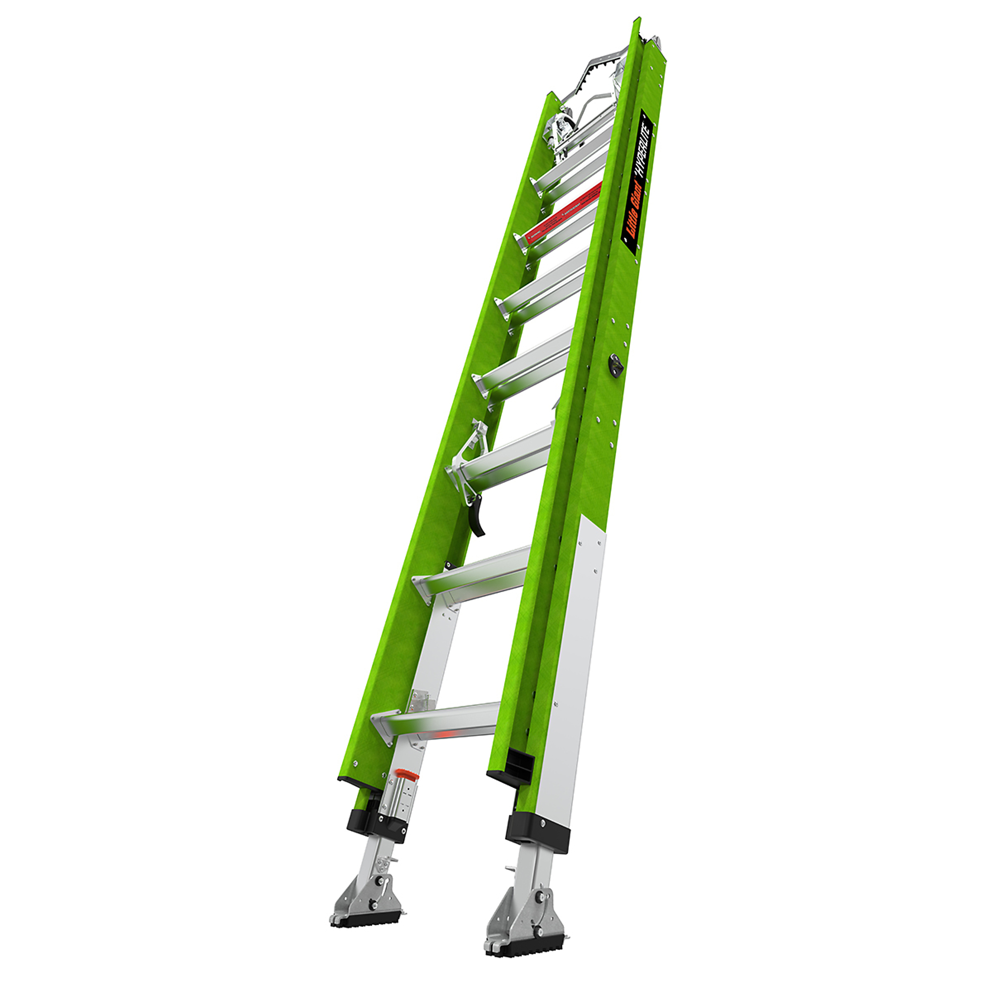 Little Giant Ladder, HYPERLITE 16 375lb Ext Lad Hook Vbar RATCHET Level, Height 16 ft, Capacity 375 lb, Material Fiberglass, Model 17516-264V