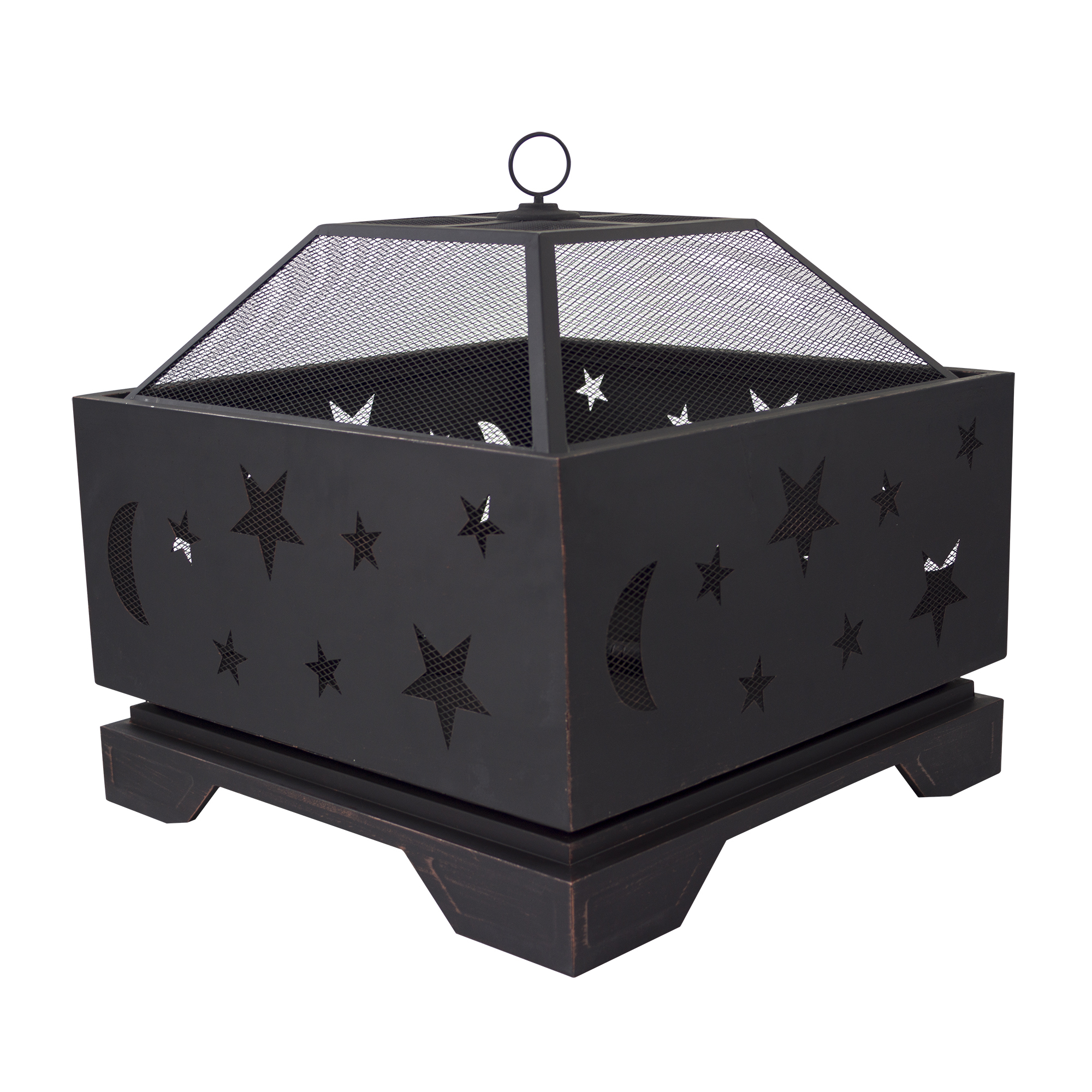 Pleasant Hearth, Stargazer Square Fire Pit, Fuel Type Wood, Material Carbon Steel, Model OFW314S