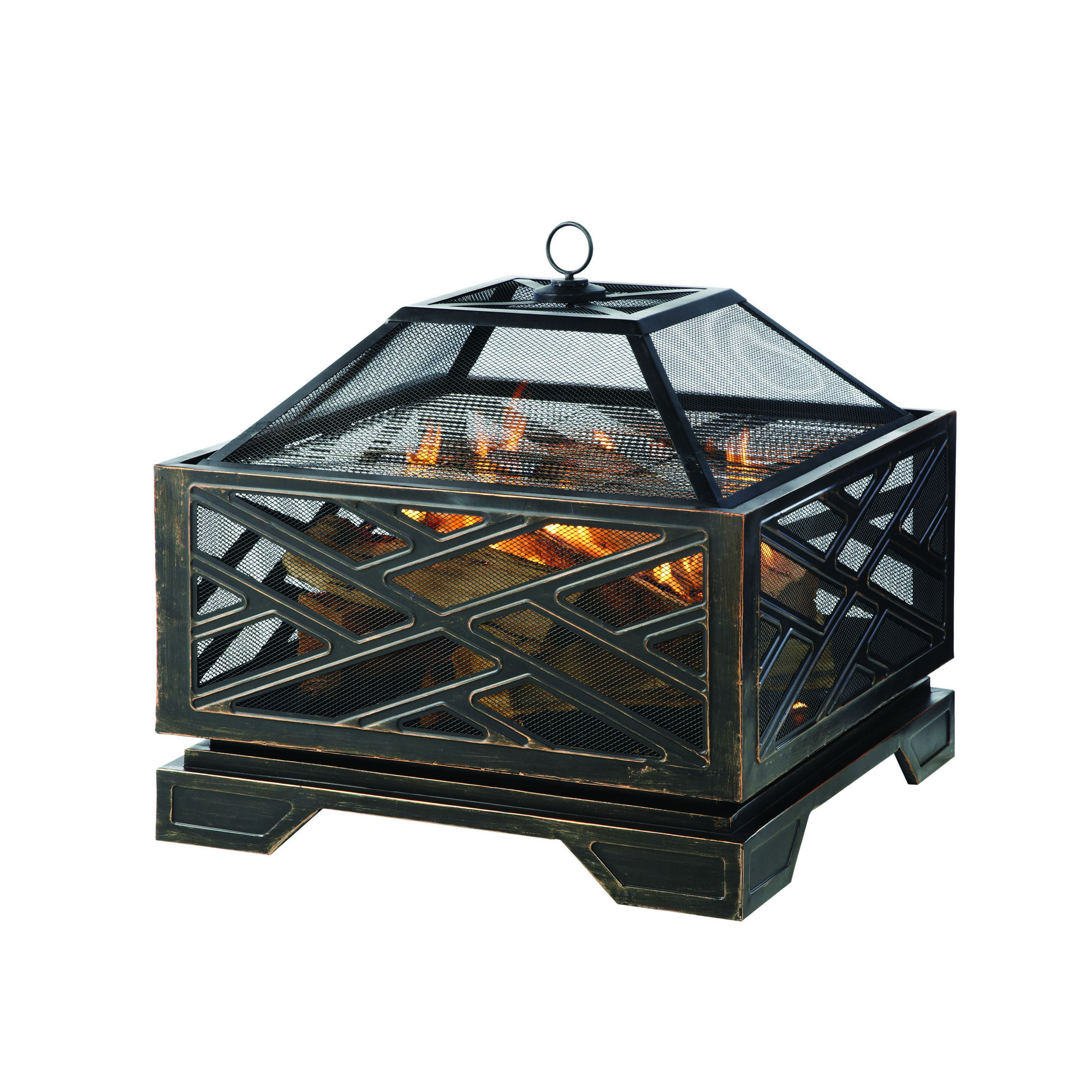 Pleasant Hearth, Martin 26Inch Square Deep Bowl Fire Pit, Fuel Type Wood, Material Carbon Steel, Model OFW165S