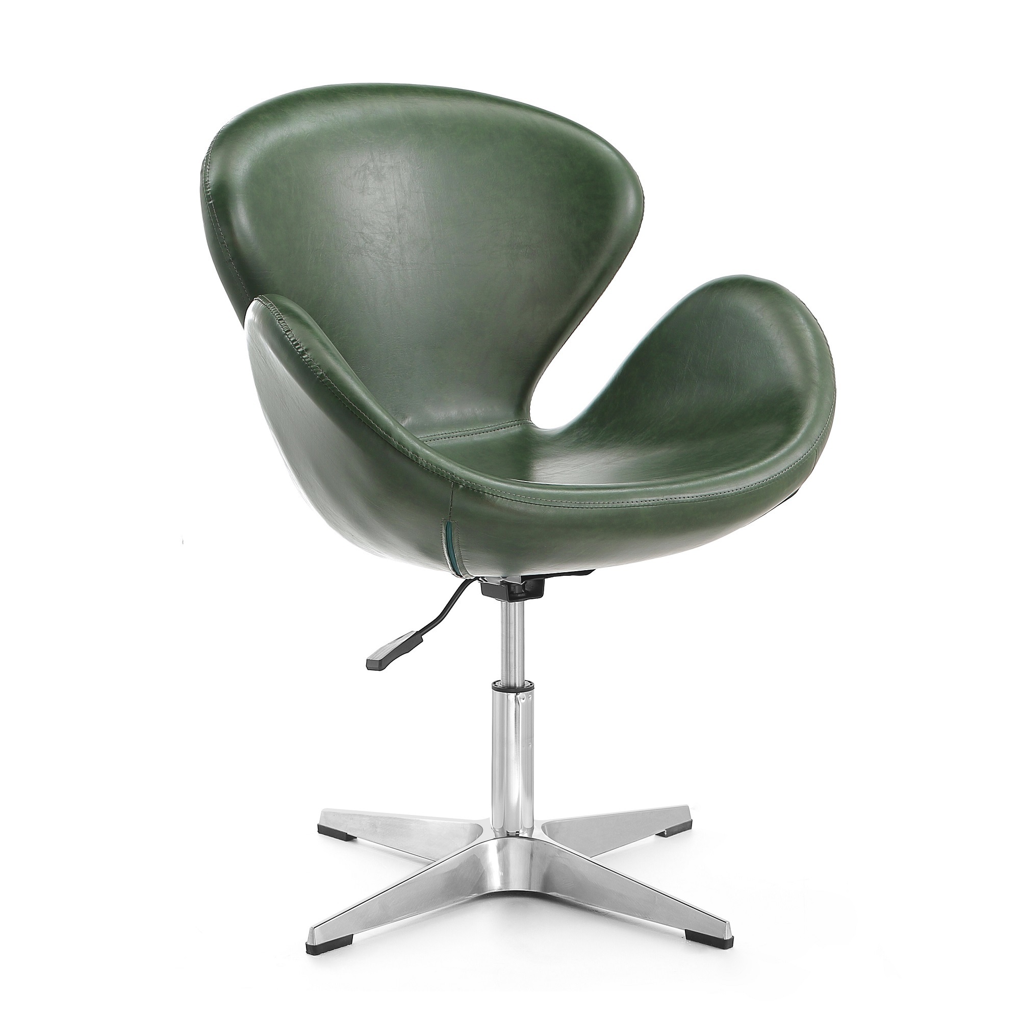 Manhattan Comfort, Raspberry Forest Green Fx Leather Adj Swivel Chair, Primary Color Green, Included (qty.) 1 Model AC038