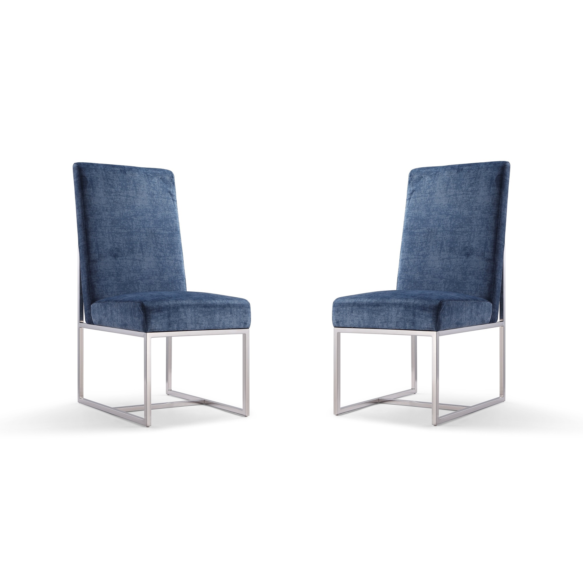 Manhattan Comfort, Element Blue Velvet Armchair (Set of 2), Primary Color Blue, Included (qty.) 2 Model 2-DC030