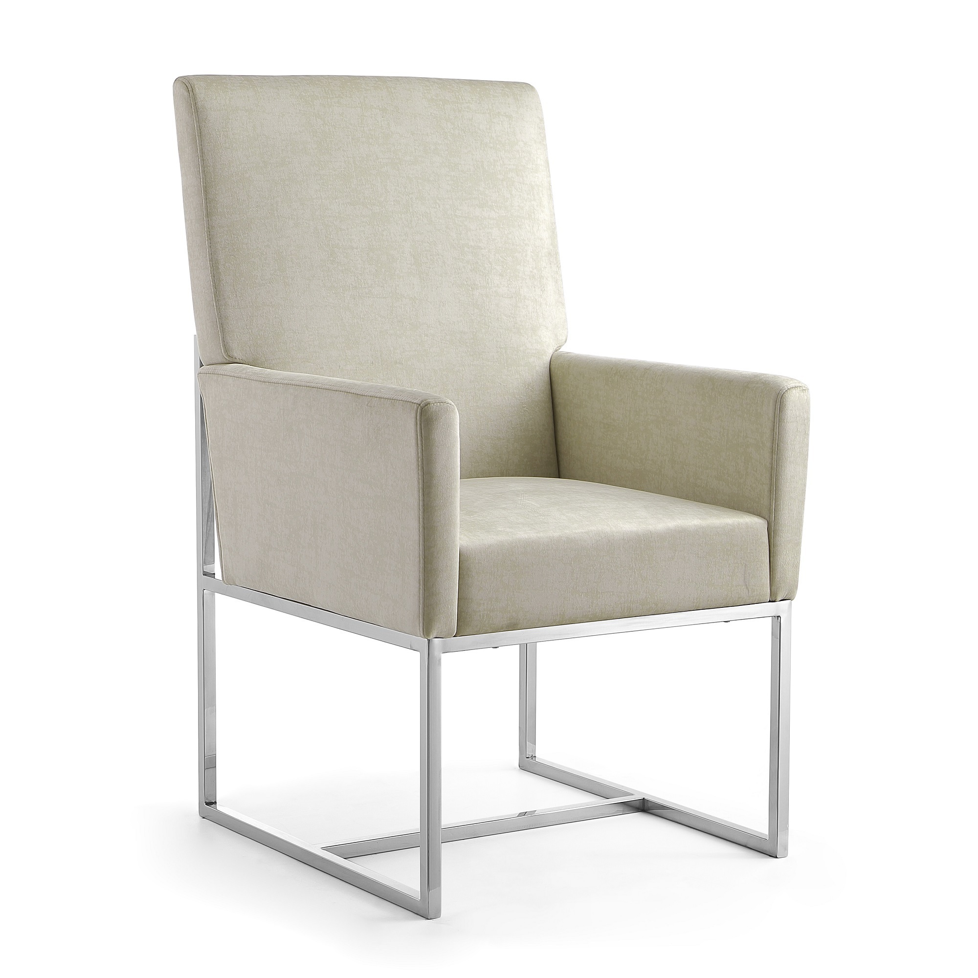 Manhattan Comfort, Element Champagne Velvet Armchair, Primary Color Off White, Included (qty.) 1 Model DC029