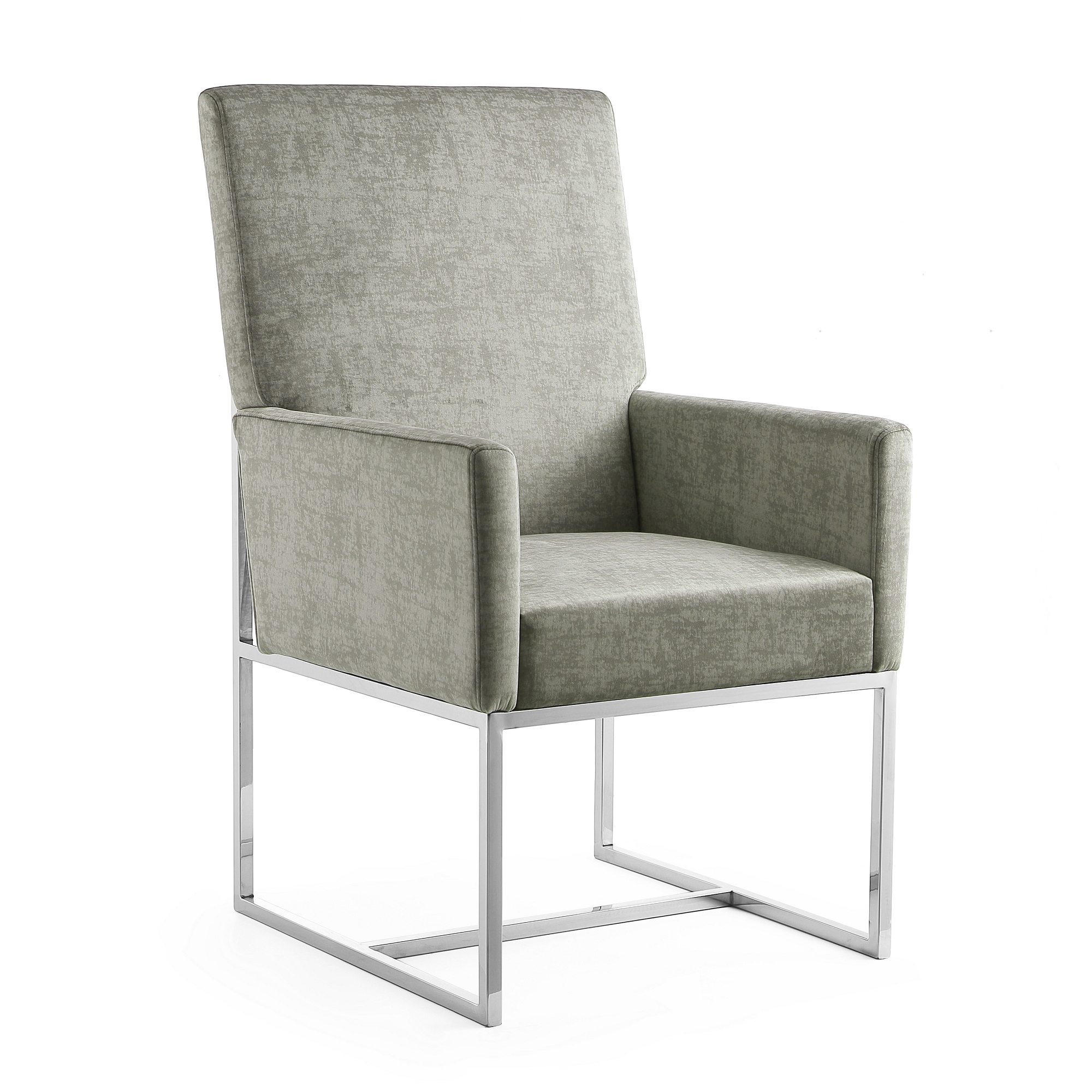 Manhattan Comfort, Element Steel Velvet Armchair, Primary Color Gray, Included (qty.) 1 Model DC029