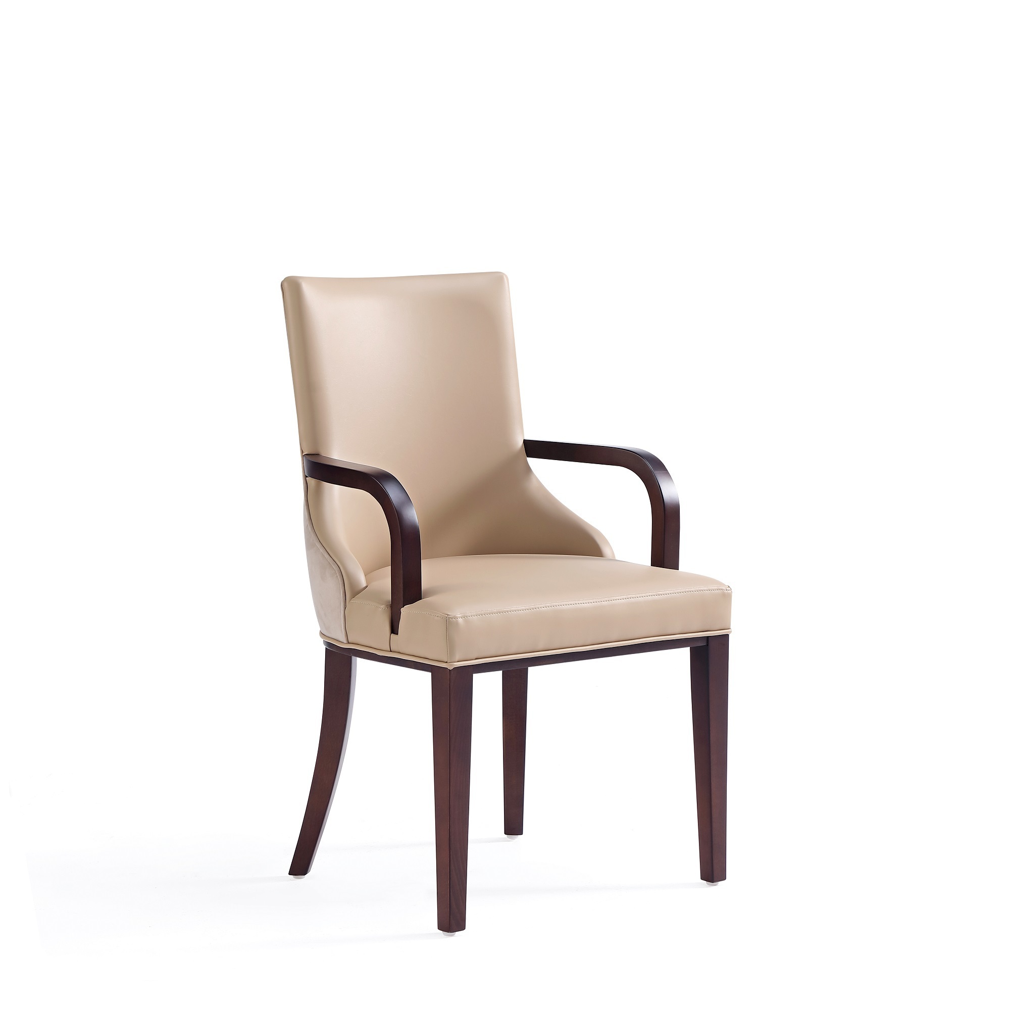 Manhattan Comfort, Shubert Faux Leather and Velvet Armchair Tan, Primary Color Tan, Included (qty.) 1 Model DC055AR